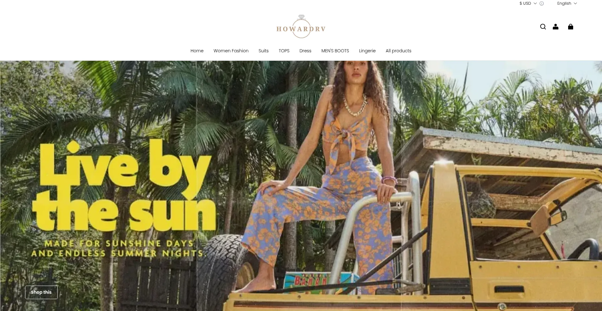 Website screenshot of Howardrv.com
