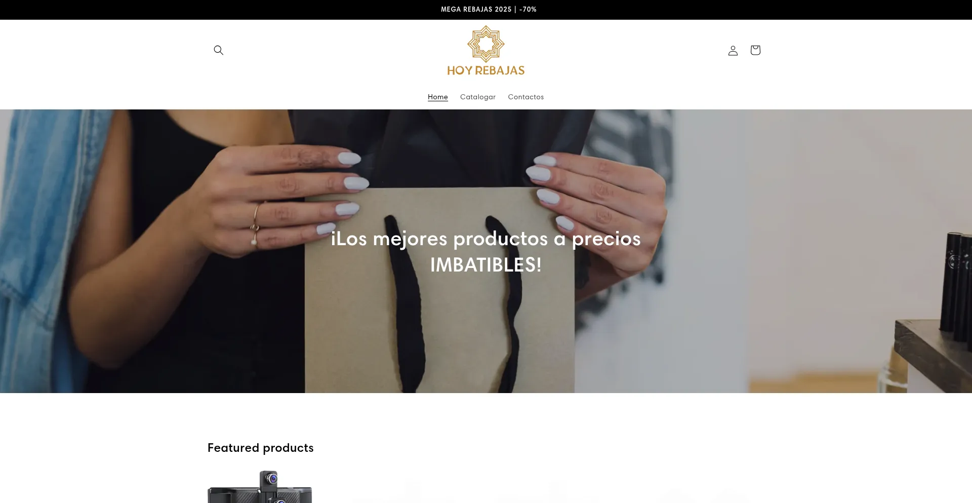 Website screenshot of Hoyrebajas.com