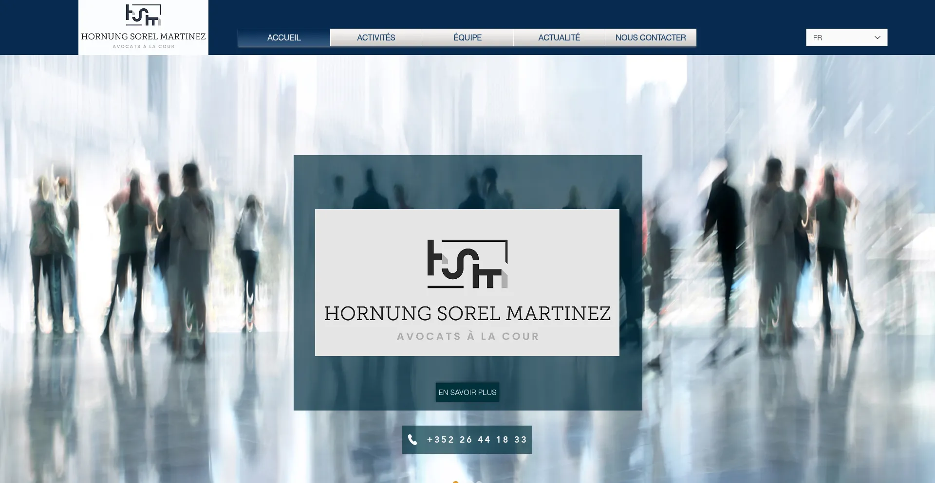 Website screenshot of Hsm-avocats.lu
