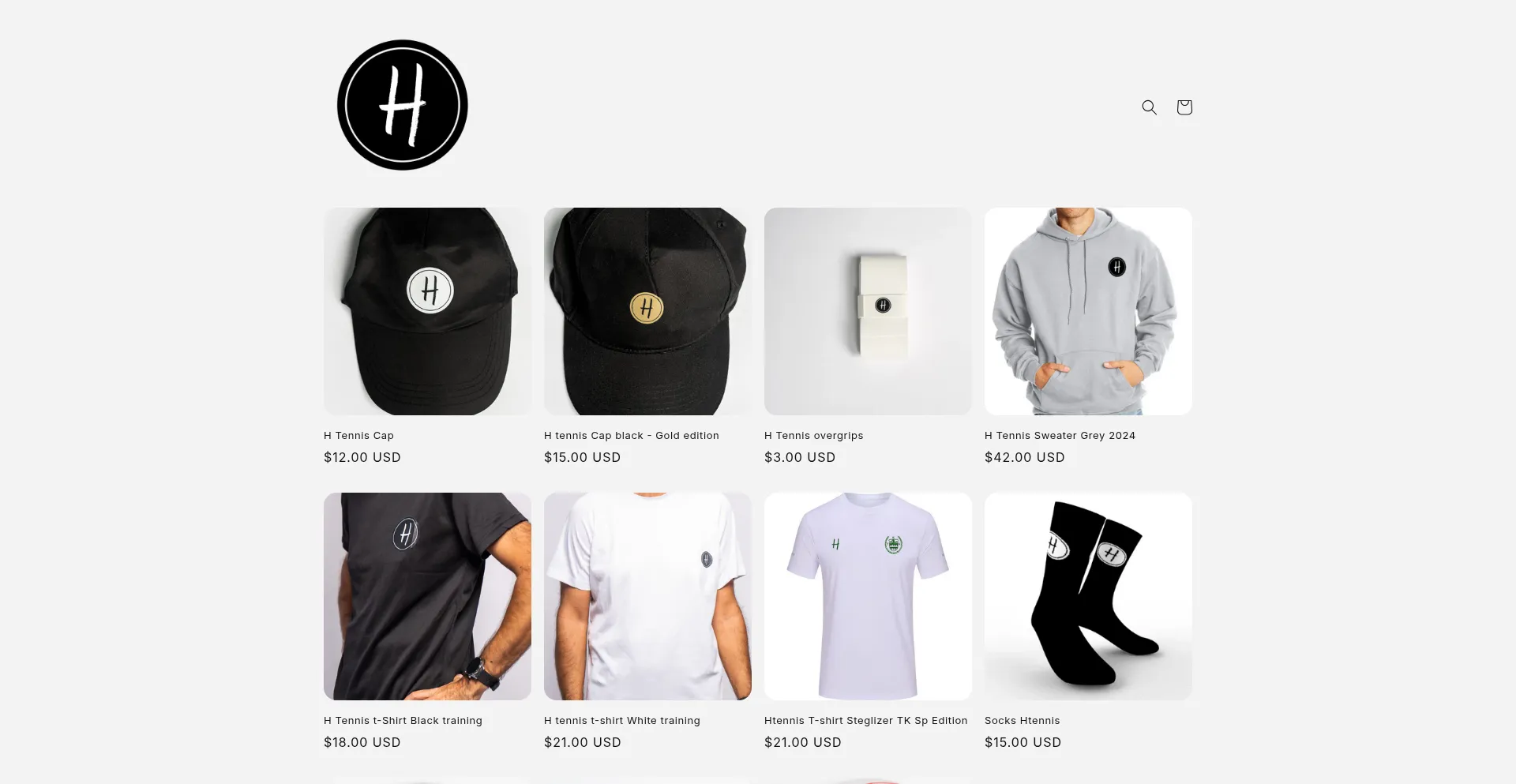 Website screenshot of Htennis.org