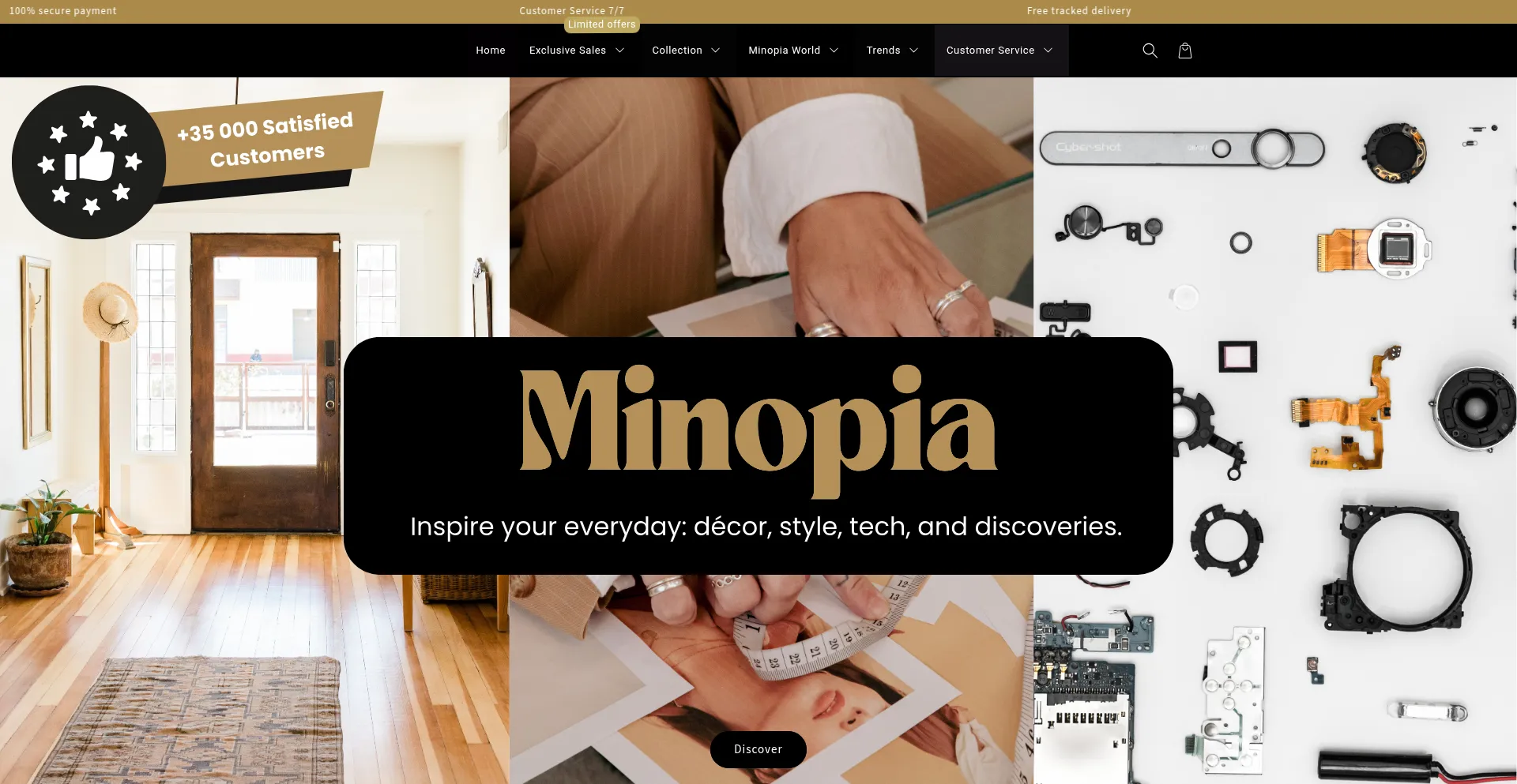 Website screenshot of Hu.minopia.com
