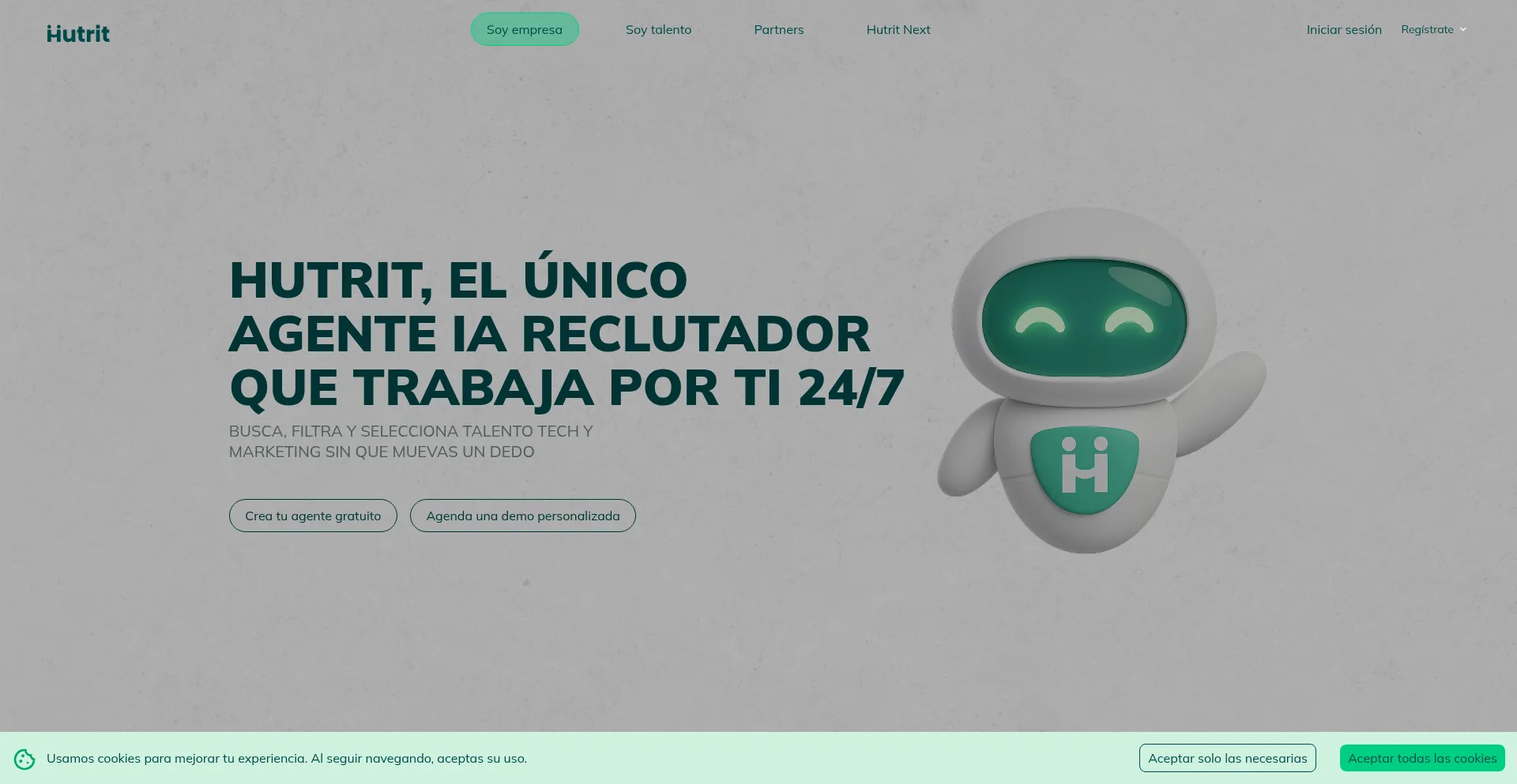 Website screenshot of Hutrit.com