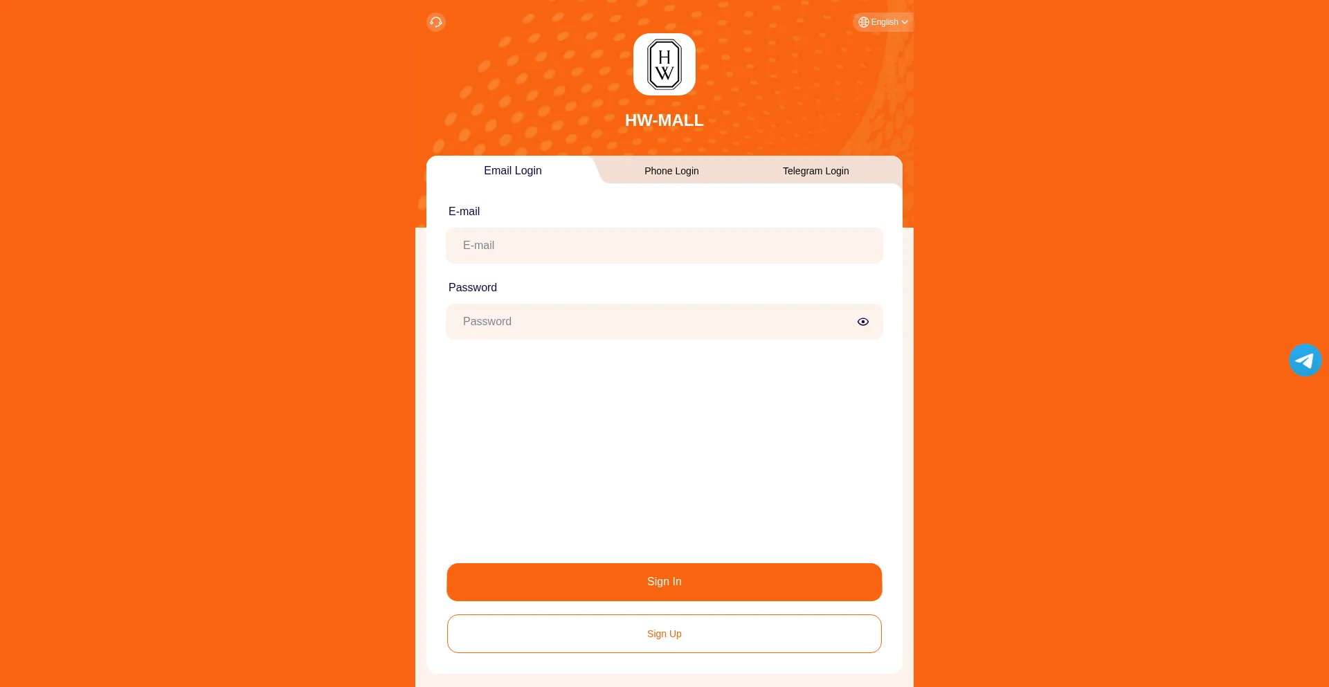 Website screenshot of Hw-mallusd.com