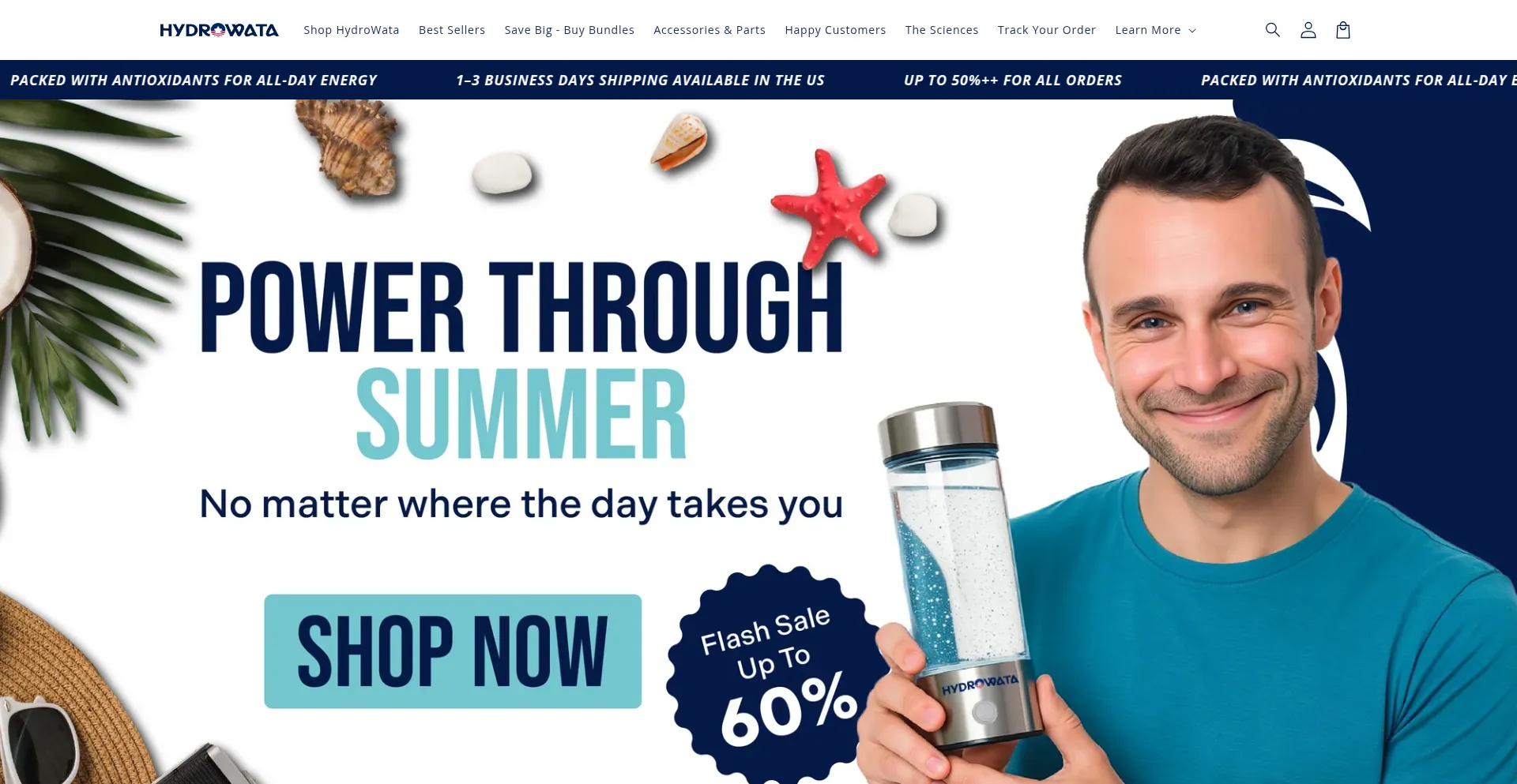 Website screenshot of Hydrowata.com