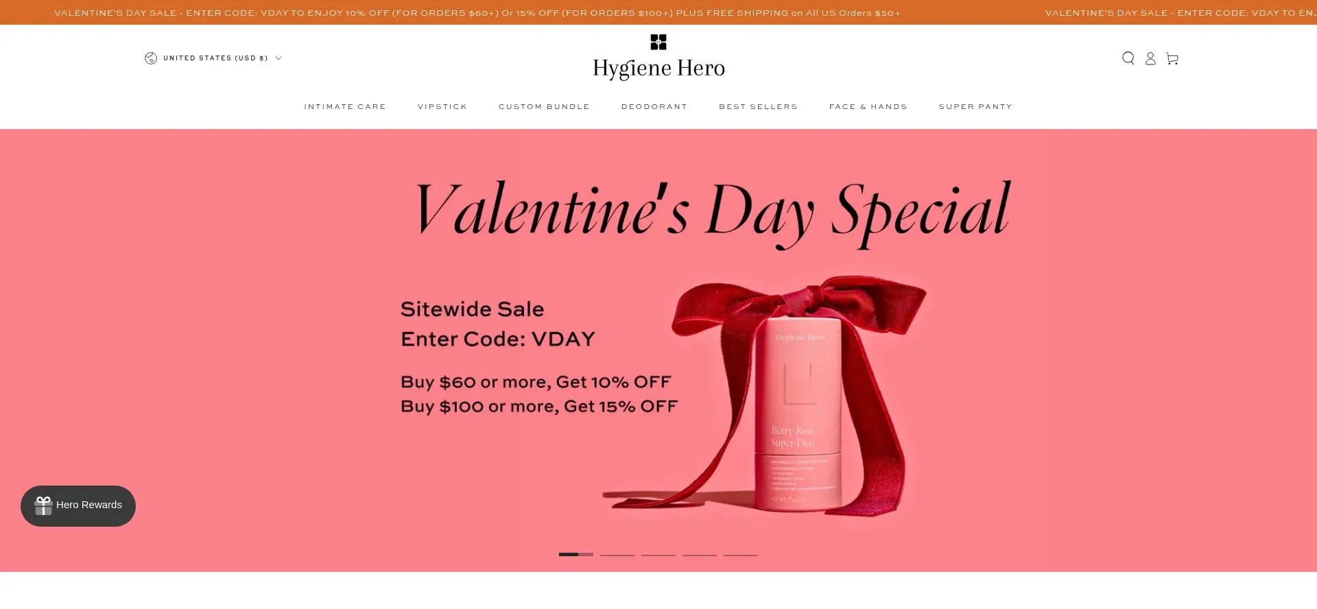 Website screenshot of Hygiene-hero.com