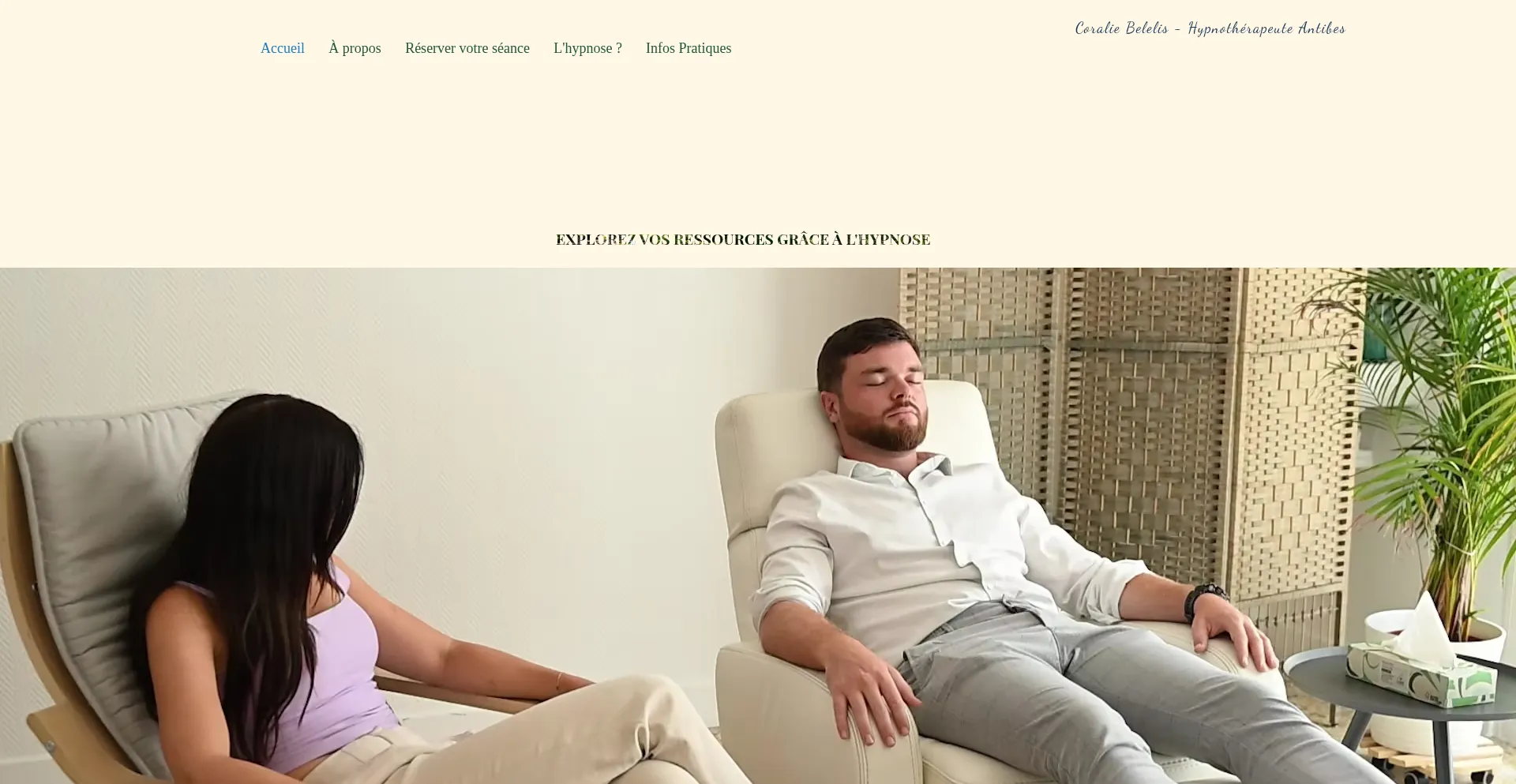 Website screenshot of Hypnose-co.fr