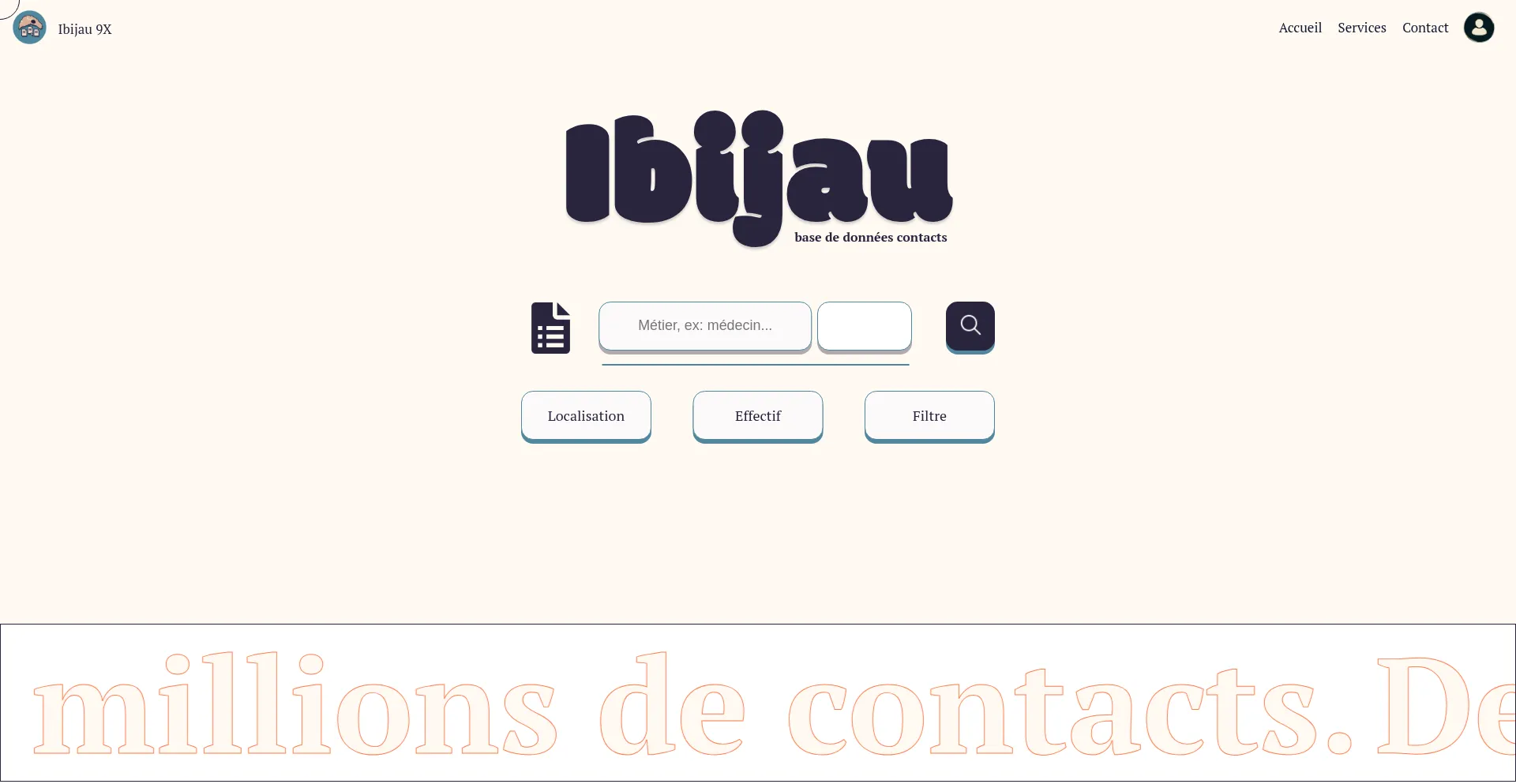 Website screenshot of Ibijau.fr