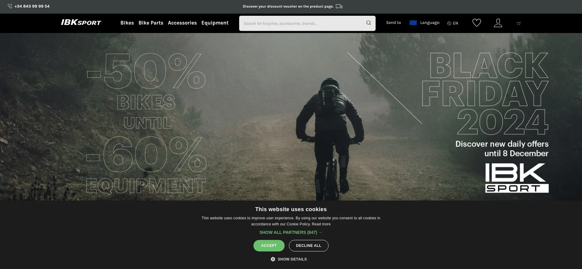 Website screenshot of Ibksport.eu