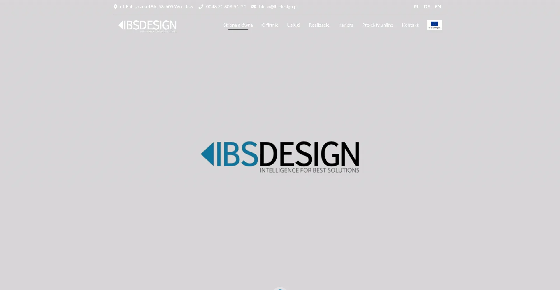 Website screenshot of Ibsdesign.pl