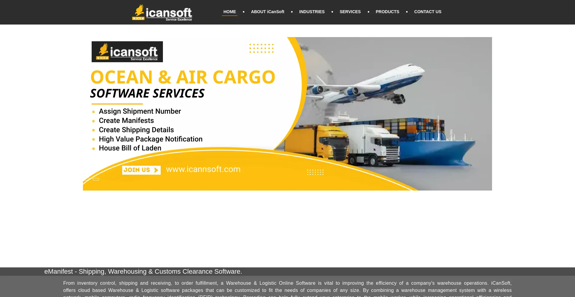 Website screenshot of Icannsoft.com