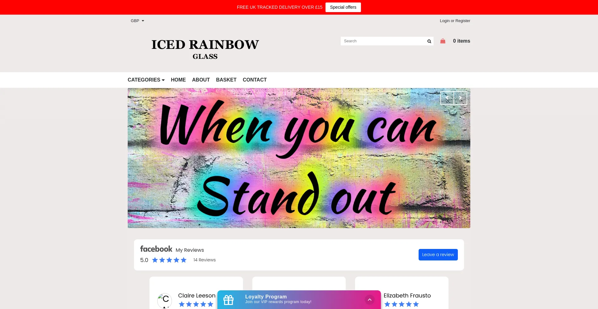 Website screenshot of Icedrainbow.com