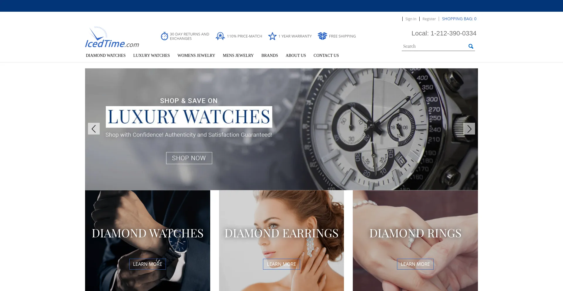 Website screenshot of Icedtime.com