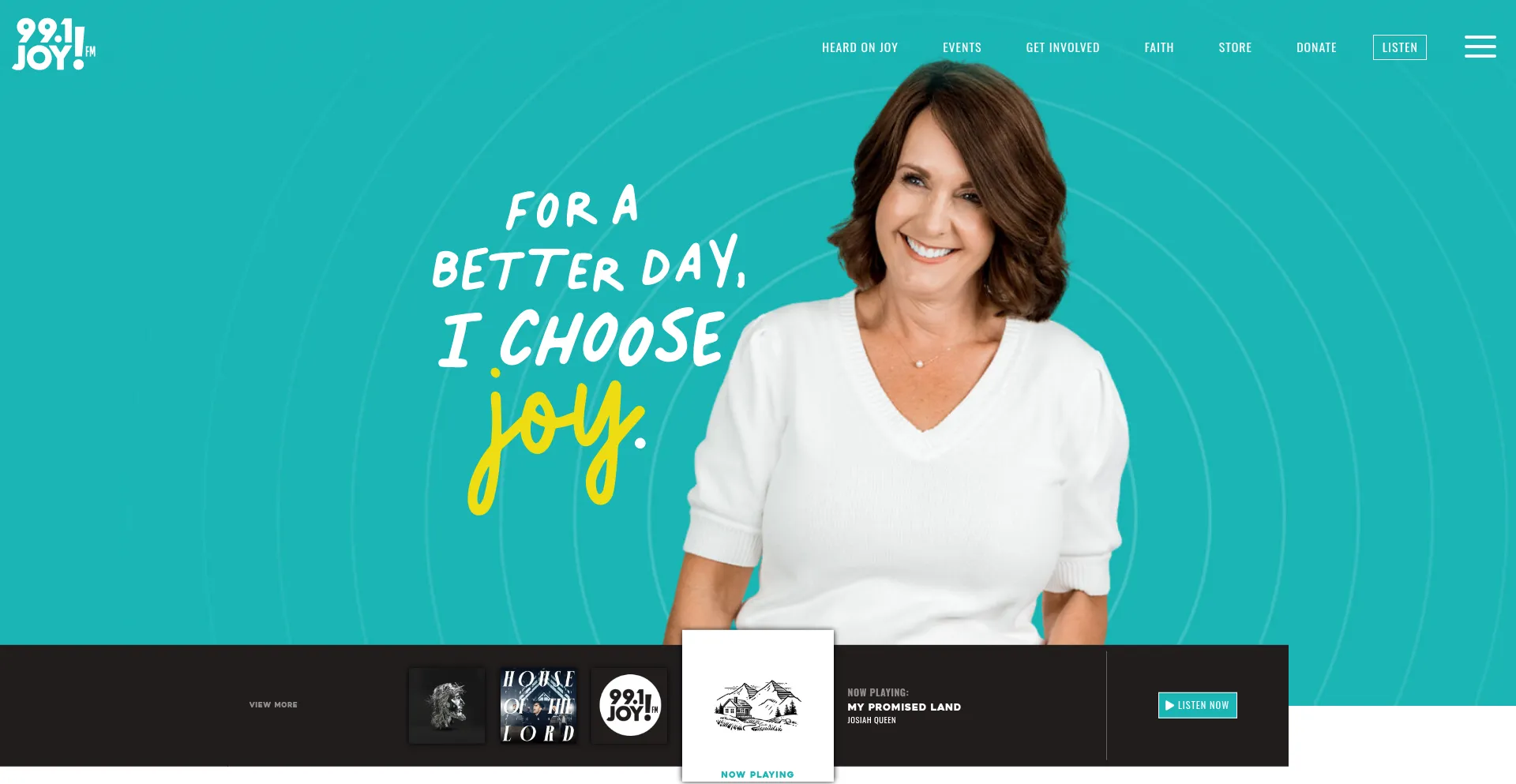 Website screenshot of Ichoosejoy.com