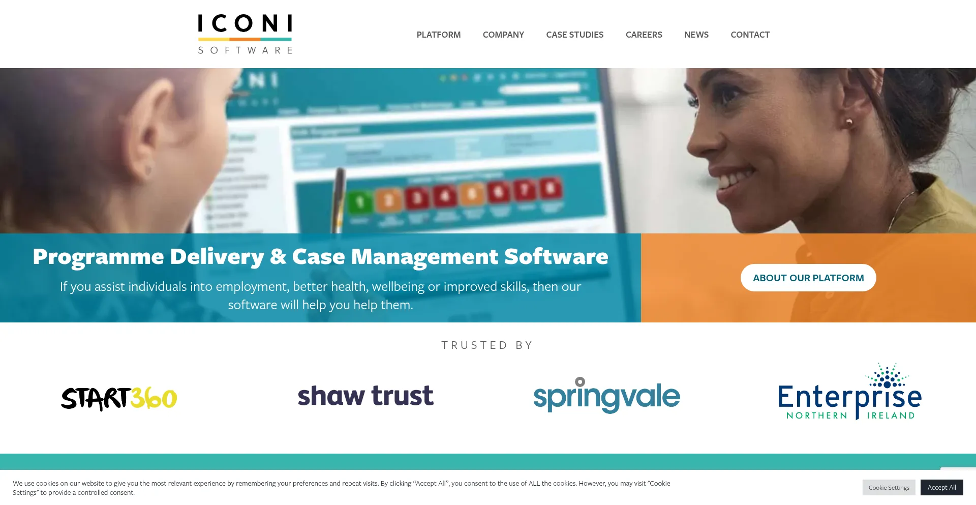 Website screenshot of Iconi.co.uk