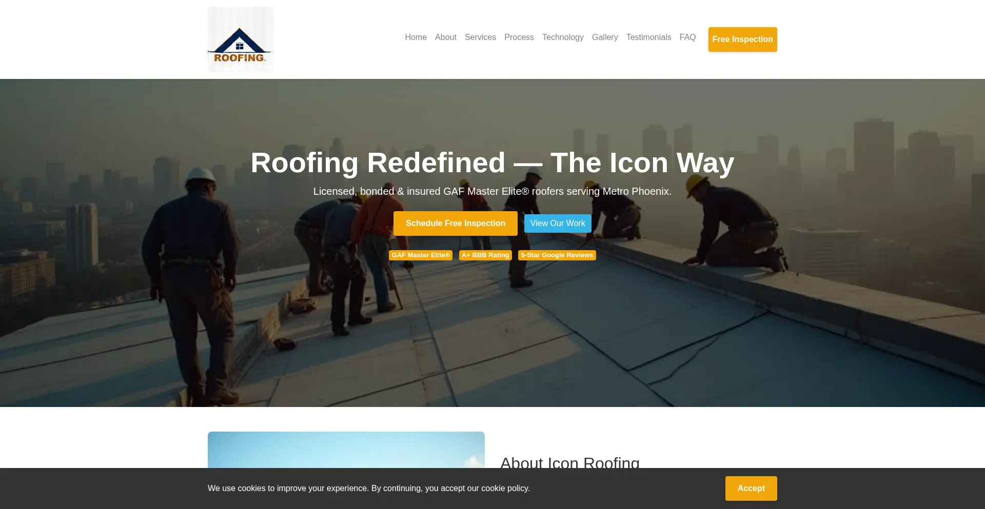 Iconroofpros.com Screenshot