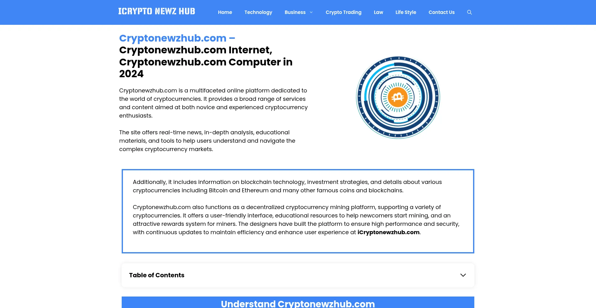 Icryptonewzhub.com Screenshot
