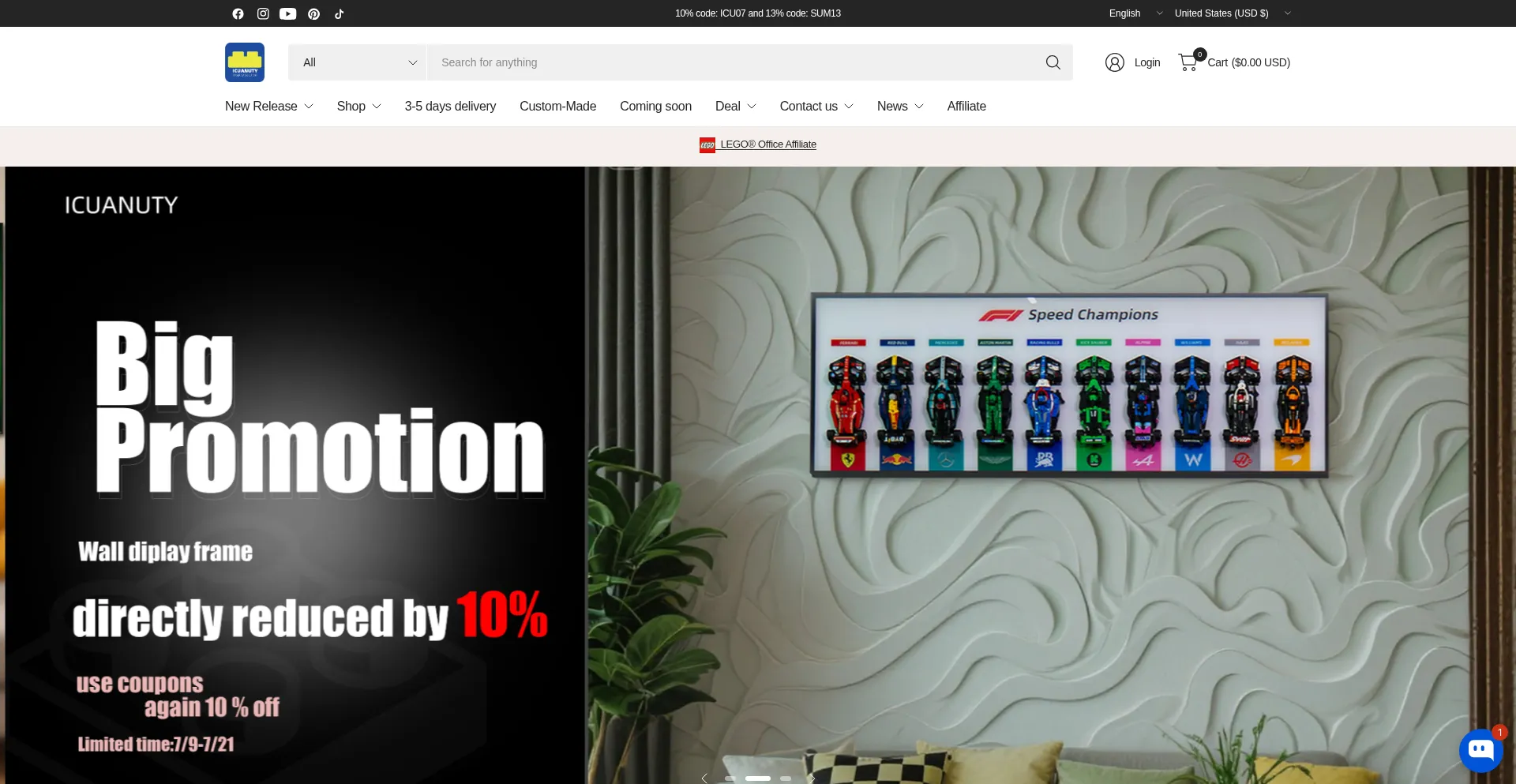 Website screenshot of Icuanuty.com