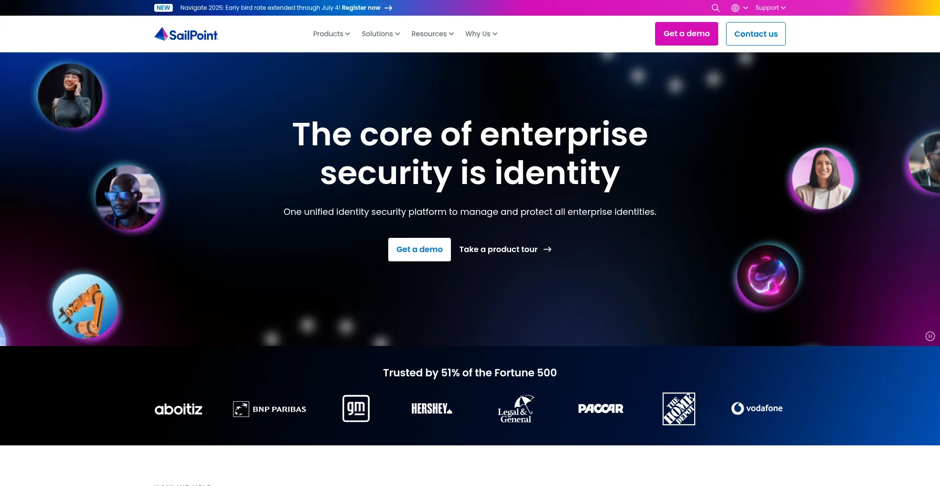 Website screenshot of Identitynow.com