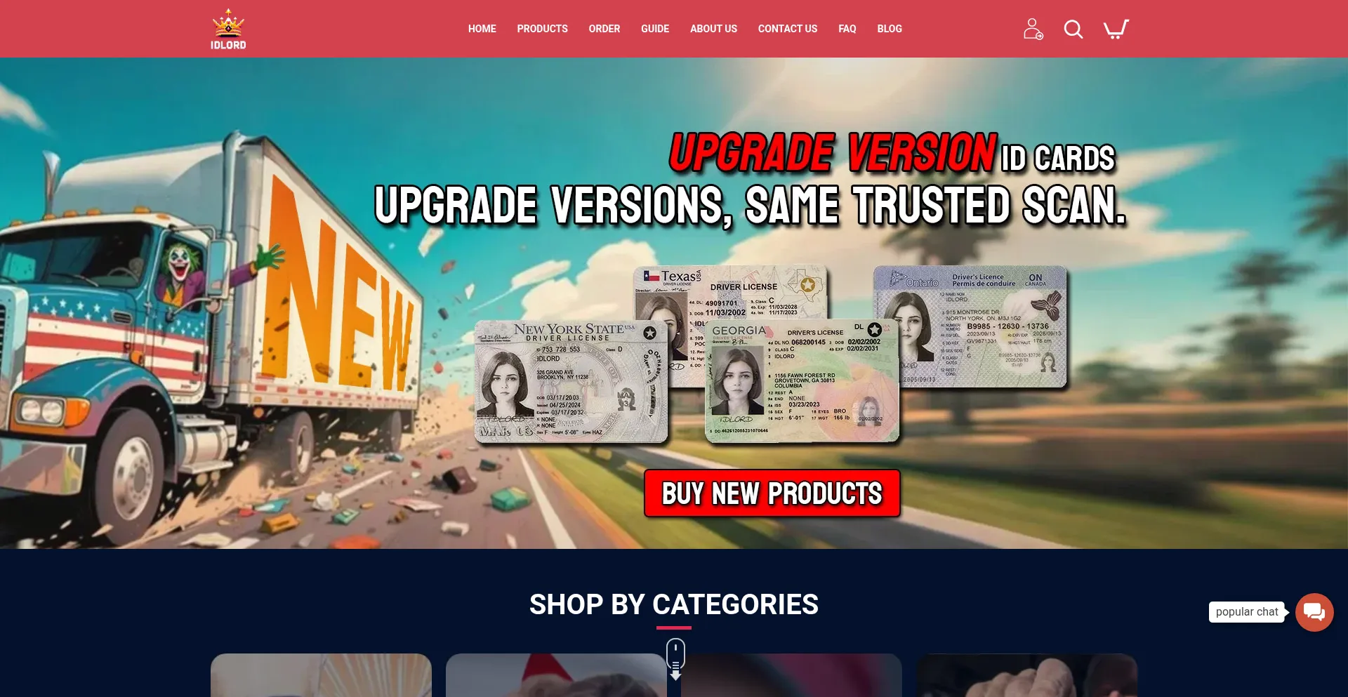 Website screenshot of Idlords.xyz