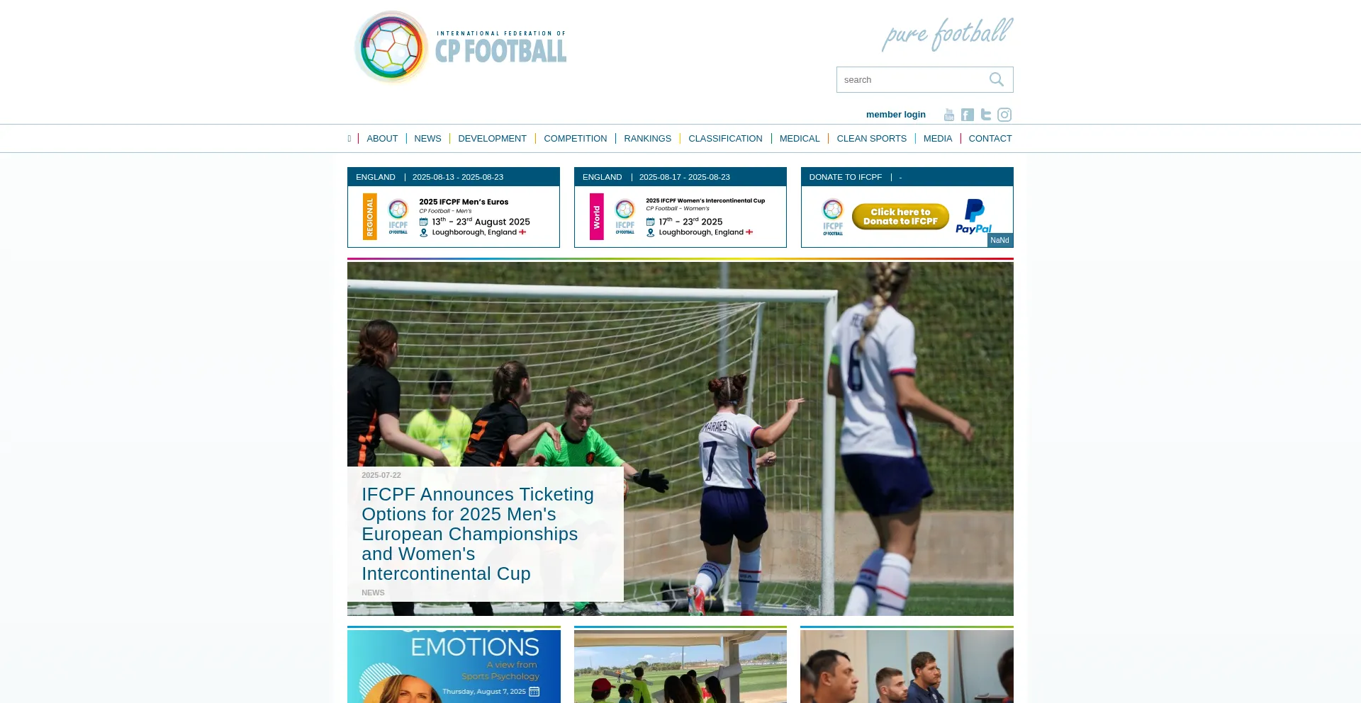 Website screenshot of Ifcpf.com