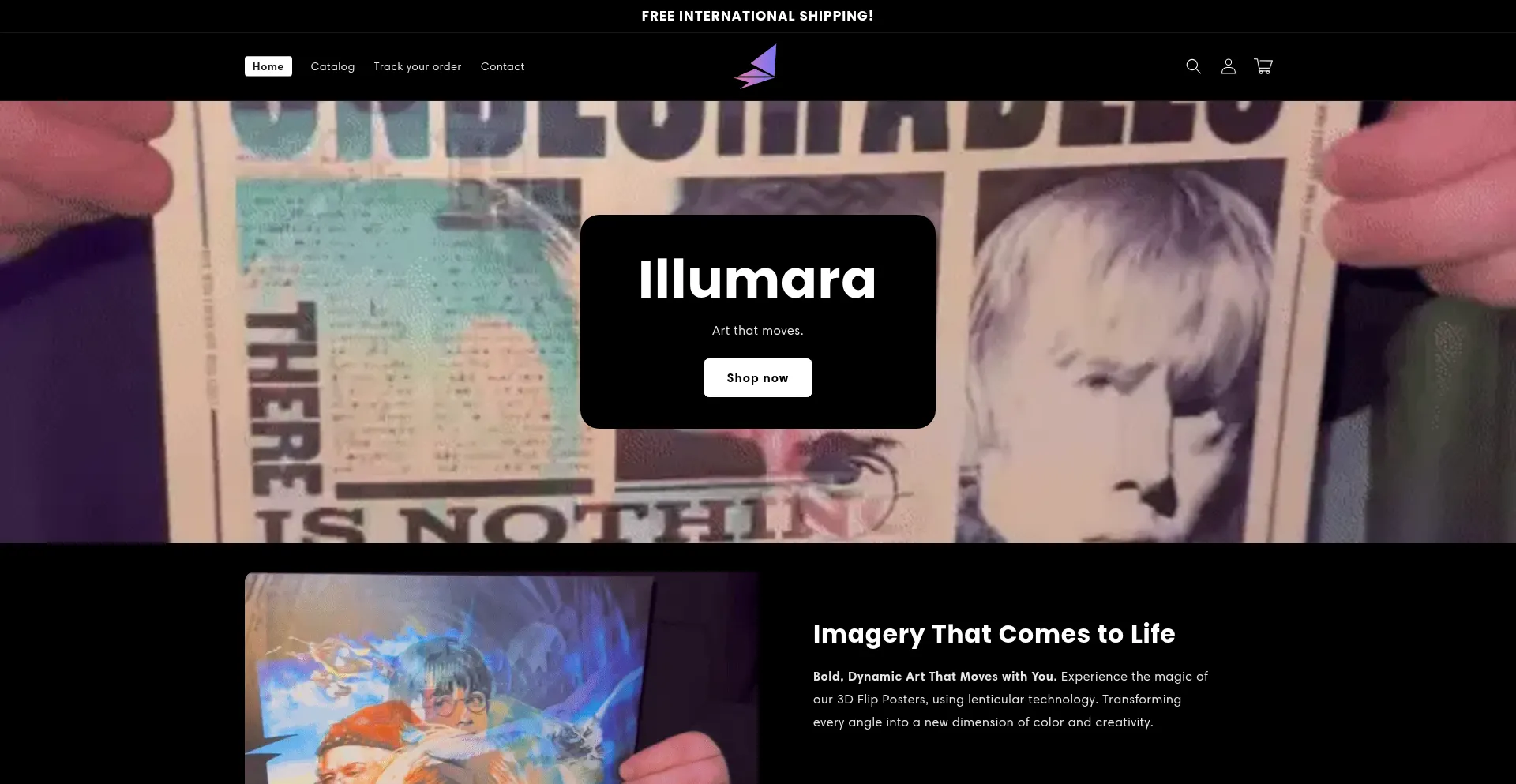 Website screenshot of Illumaraart.com