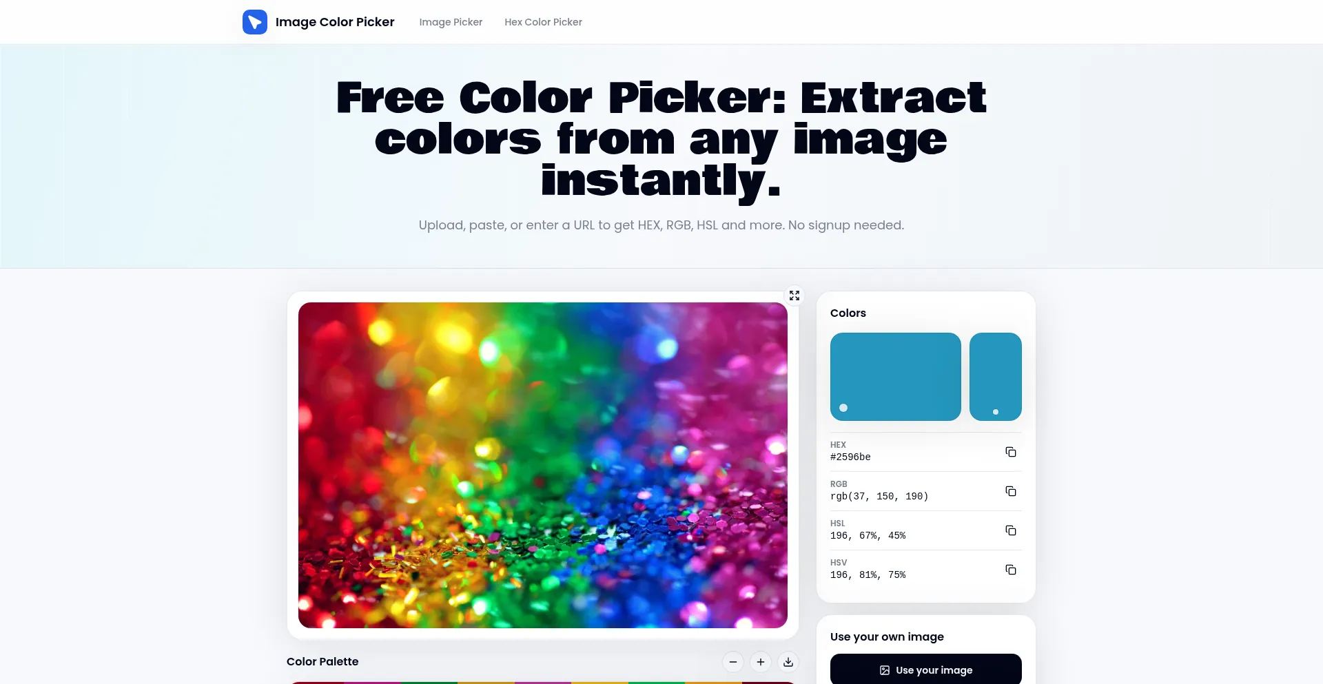 Imagecolorpicker.io