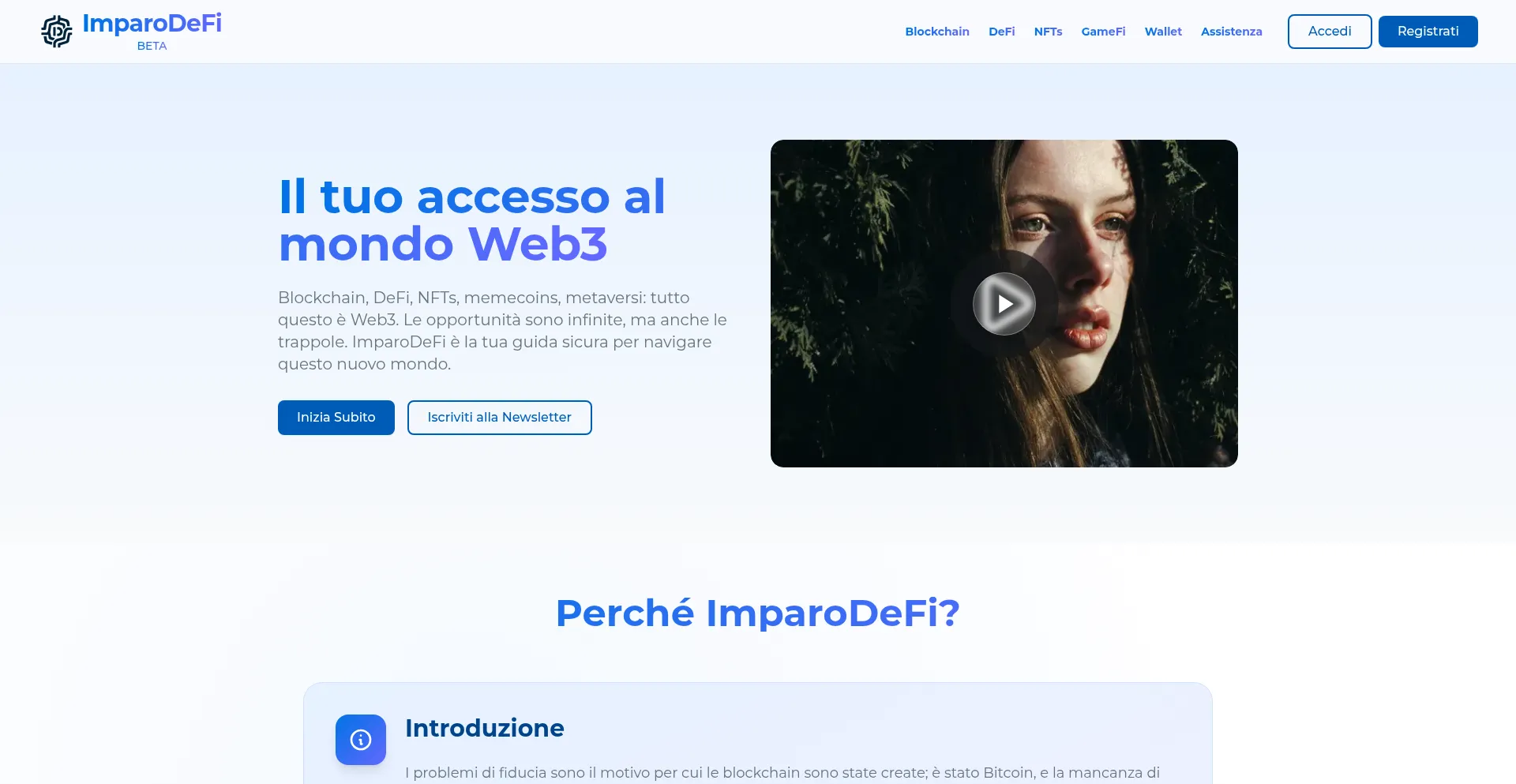 Website screenshot of Imparodefi.xyz