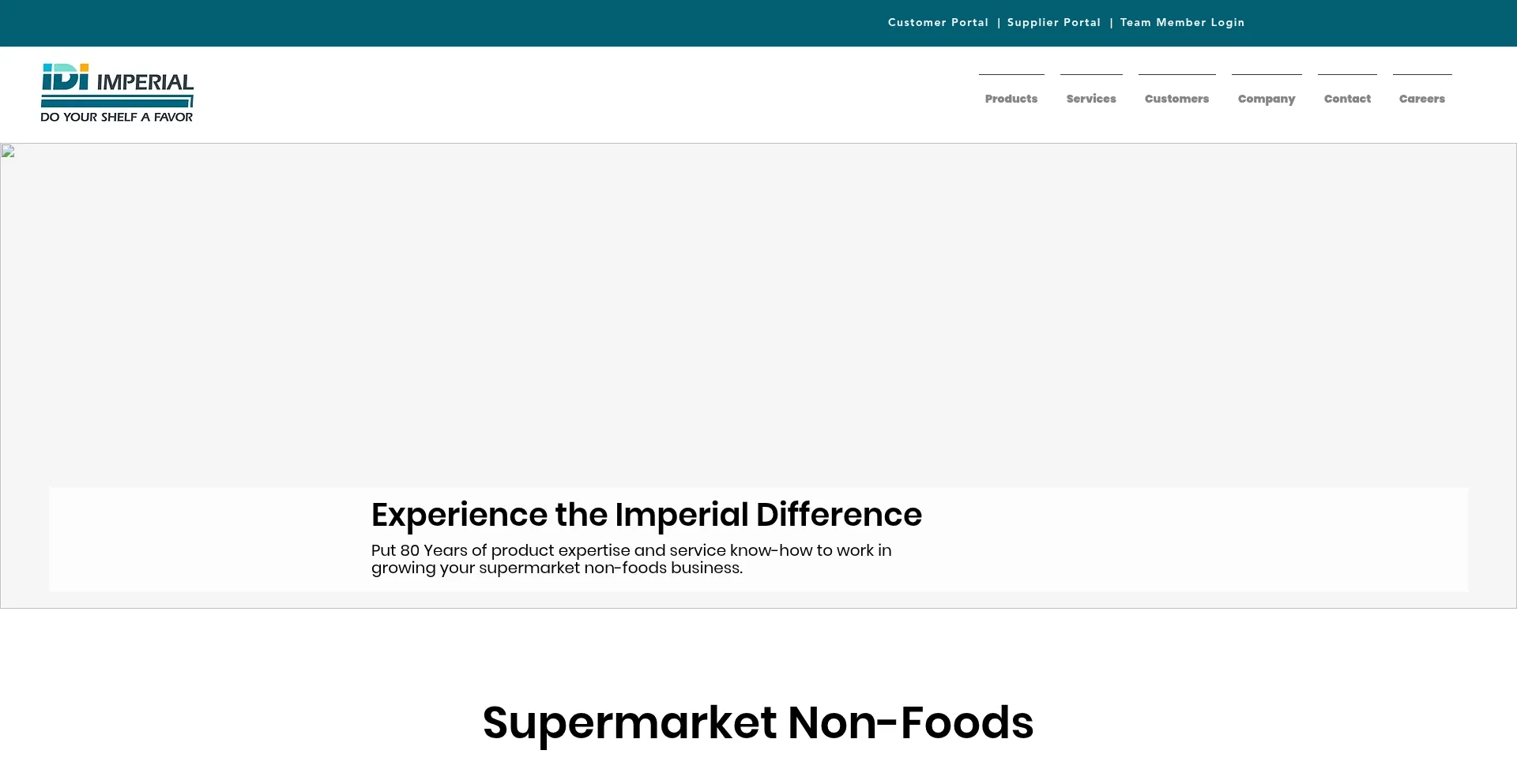 Website screenshot of Imperialdist.com