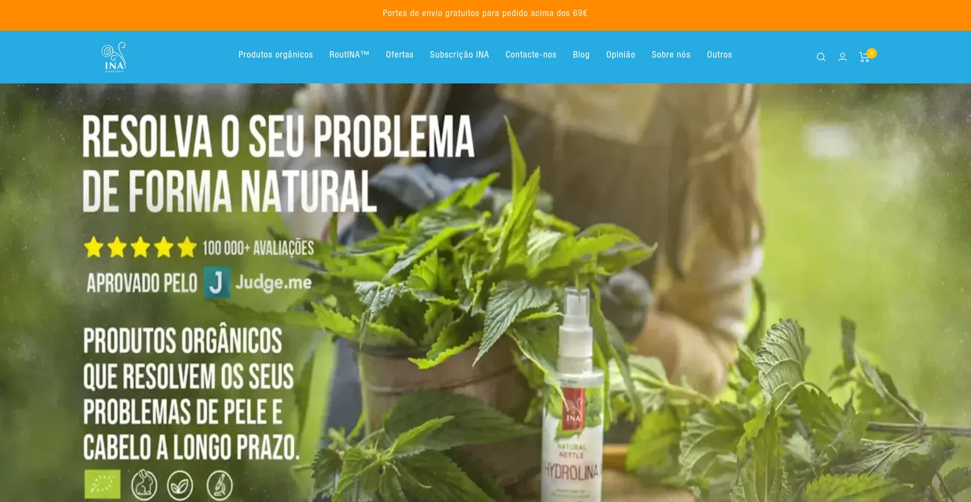 Website screenshot of Inaessentials.pt