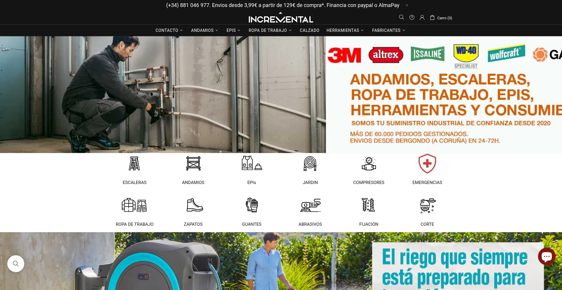 Website screenshot of Incremental.es
