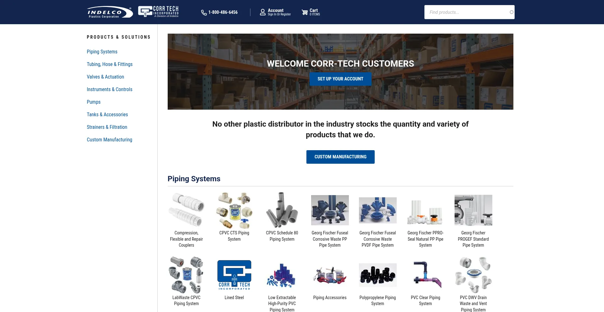 Website screenshot of Indelco.com