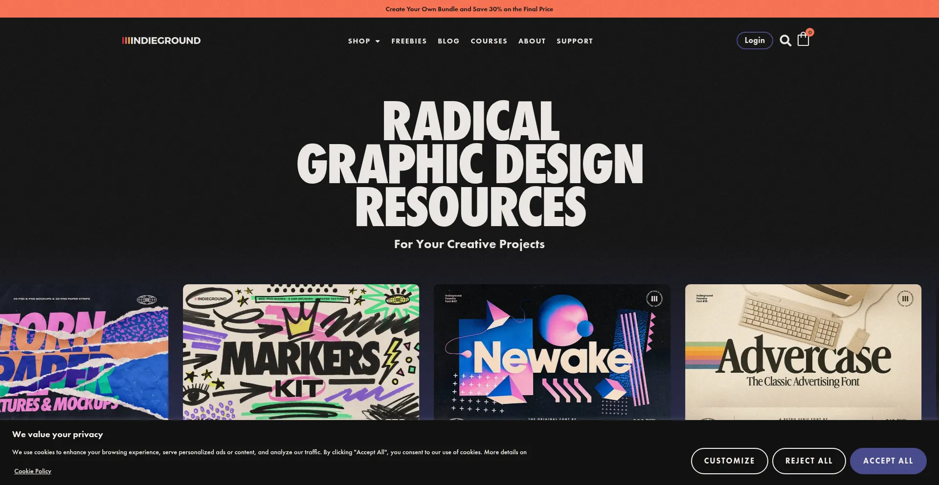 Website screenshot of Indieground.net