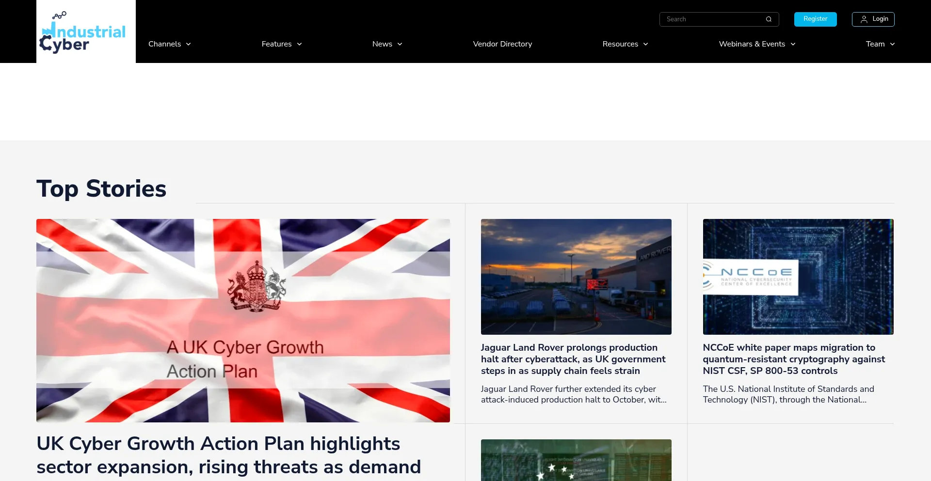 Industrialcyber.co Screenshot