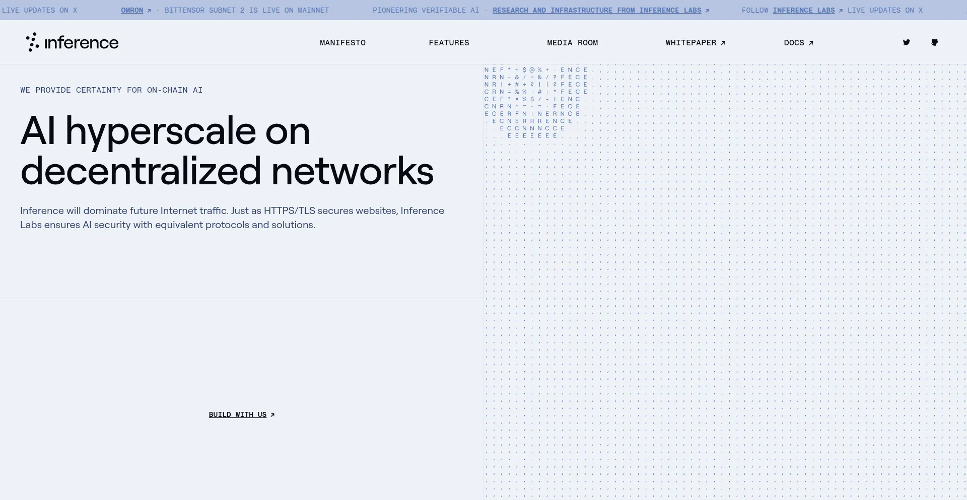 Website screenshot of Inferencelabs.com