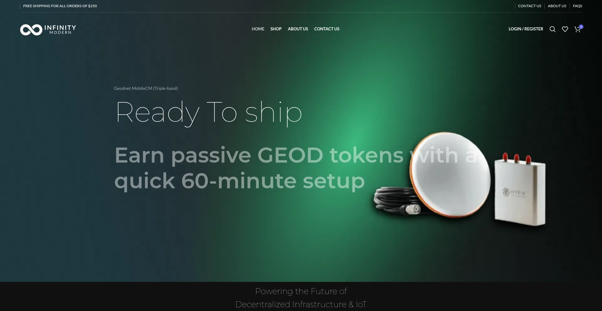 Website screenshot of Infinity-modern.com