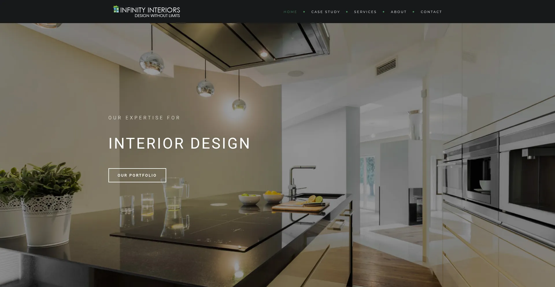 Website screenshot of Infinityinteriors.org