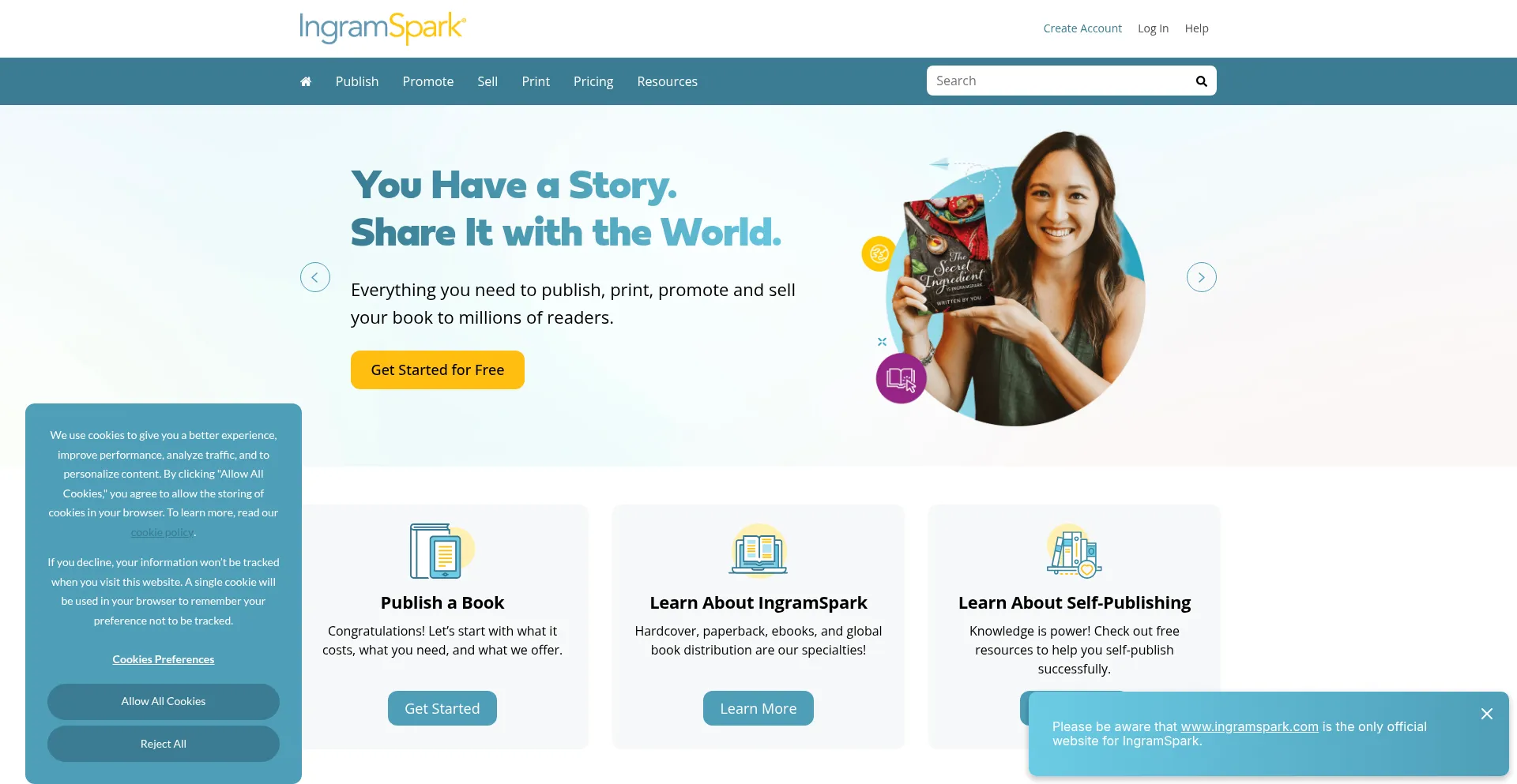 Ingramspark.com Screenshot