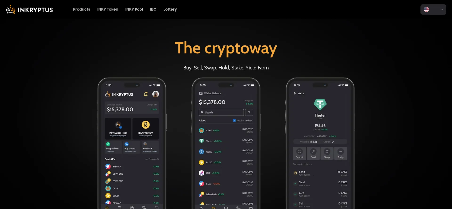Website screenshot of Inkryptus.com