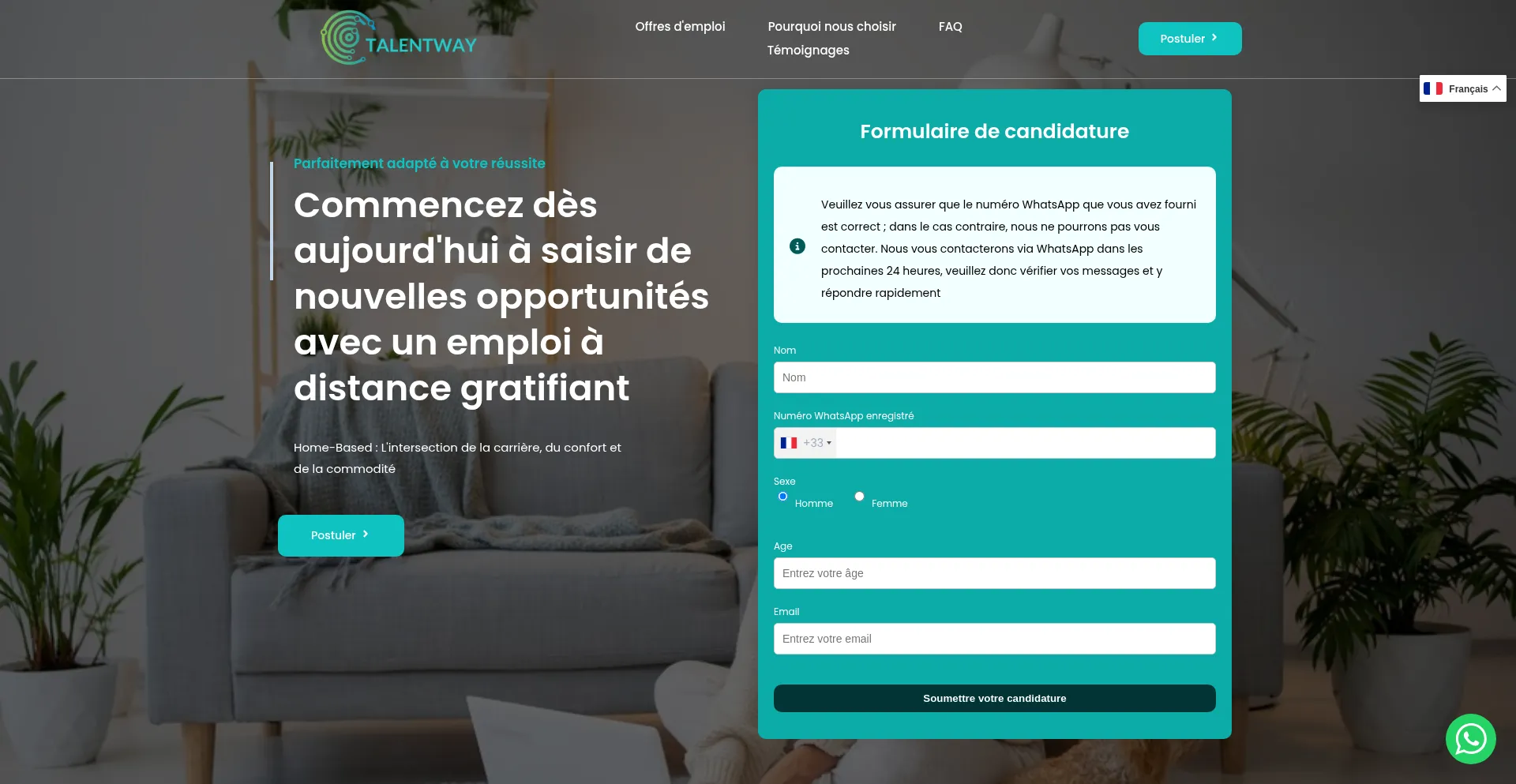 Website screenshot of Inlin.talentloompro-fr.com