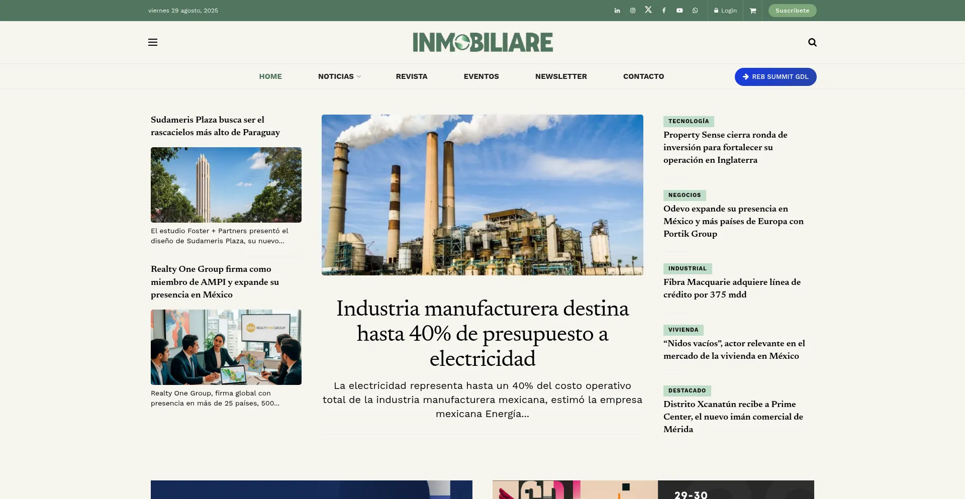Website screenshot of Inmobiliare.com