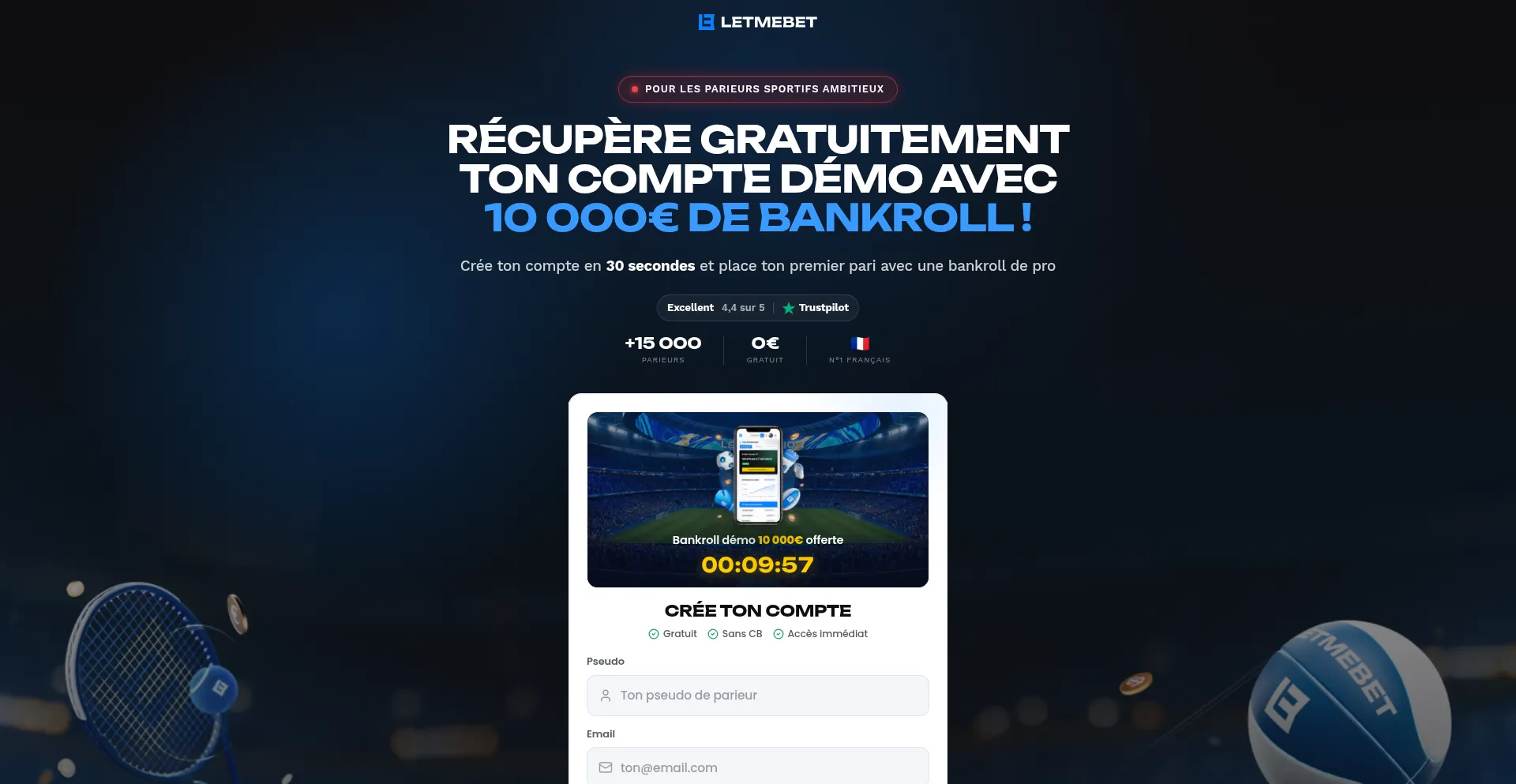 Inscription-demo.letmebet.io