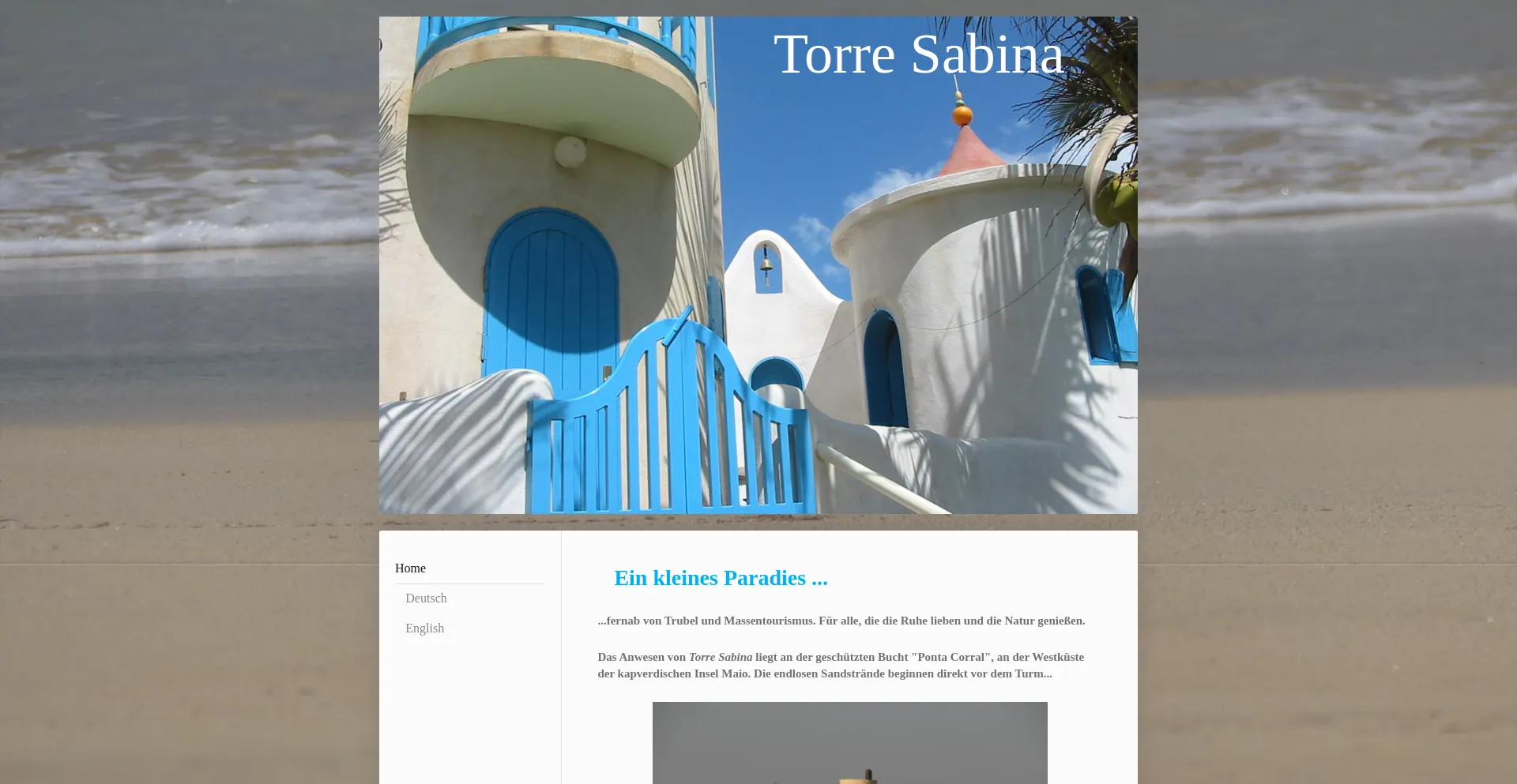 Website screenshot of Inseltraum.biz