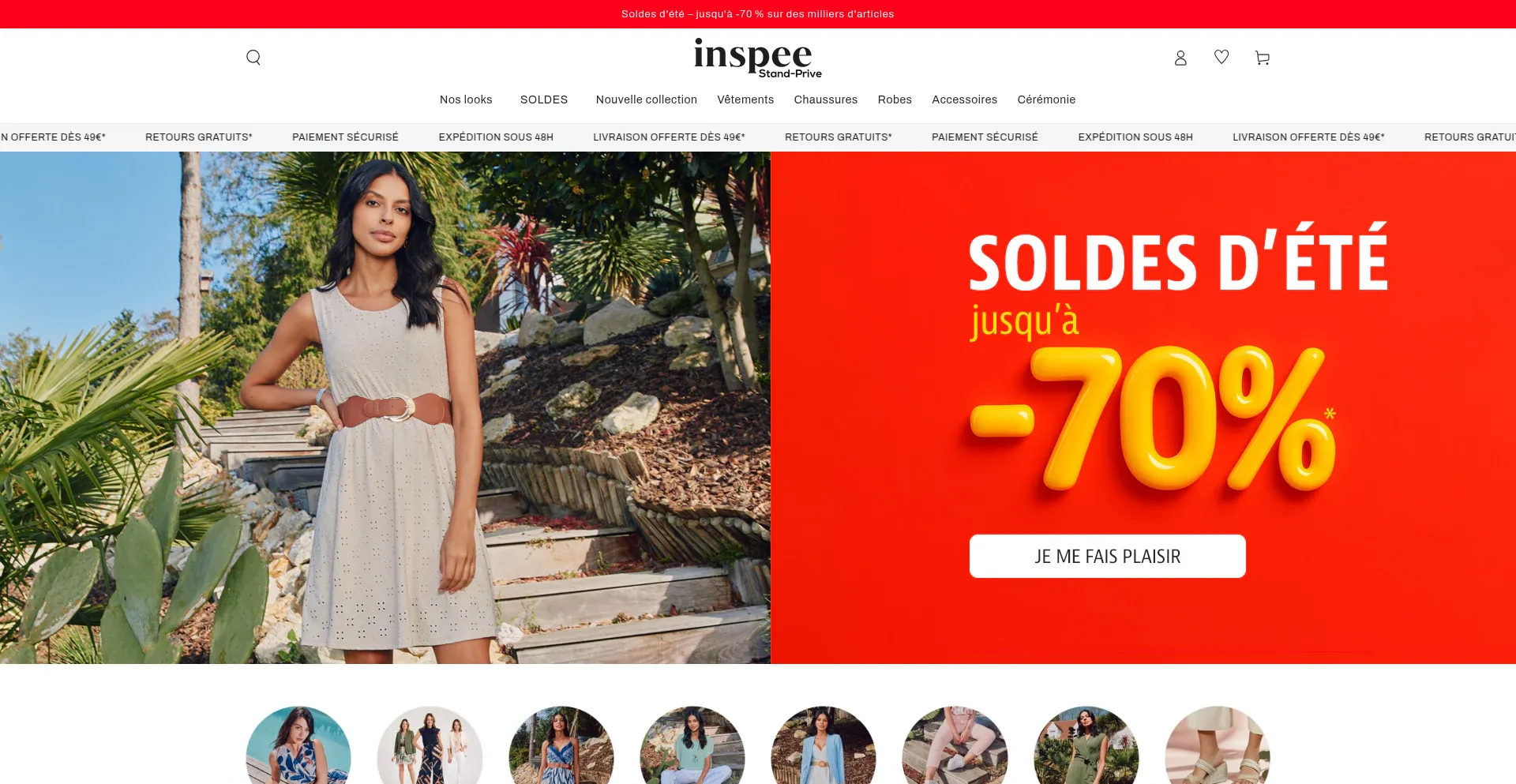 Website screenshot of Inspee.be