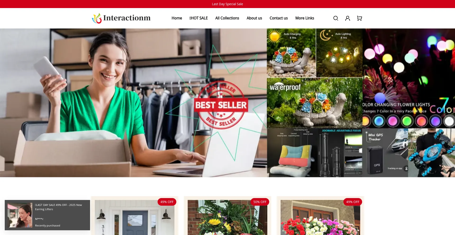 Website screenshot of Interactionm.com