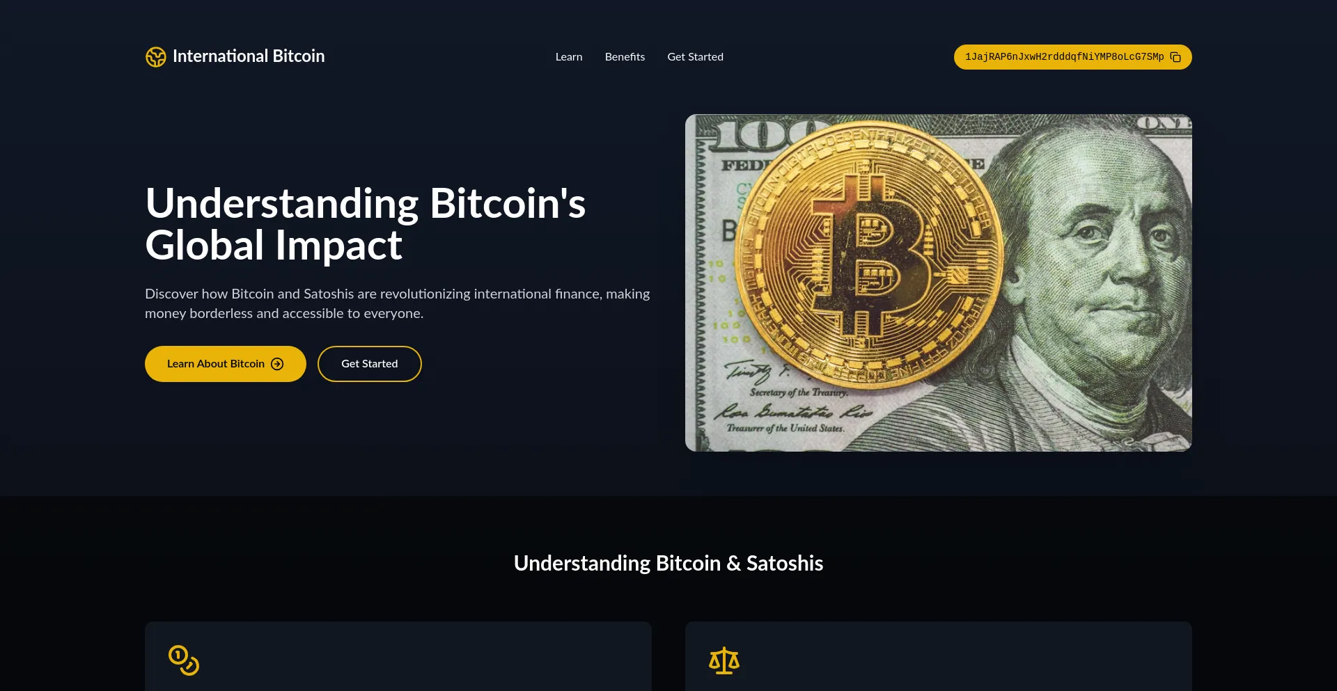 Website screenshot of Intlbtc.com