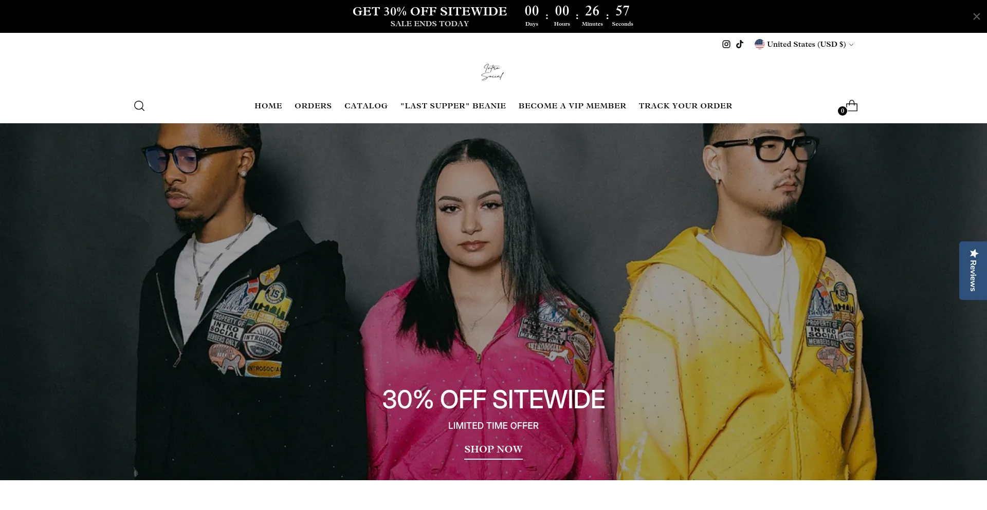 Website screenshot of Introsocial.us
