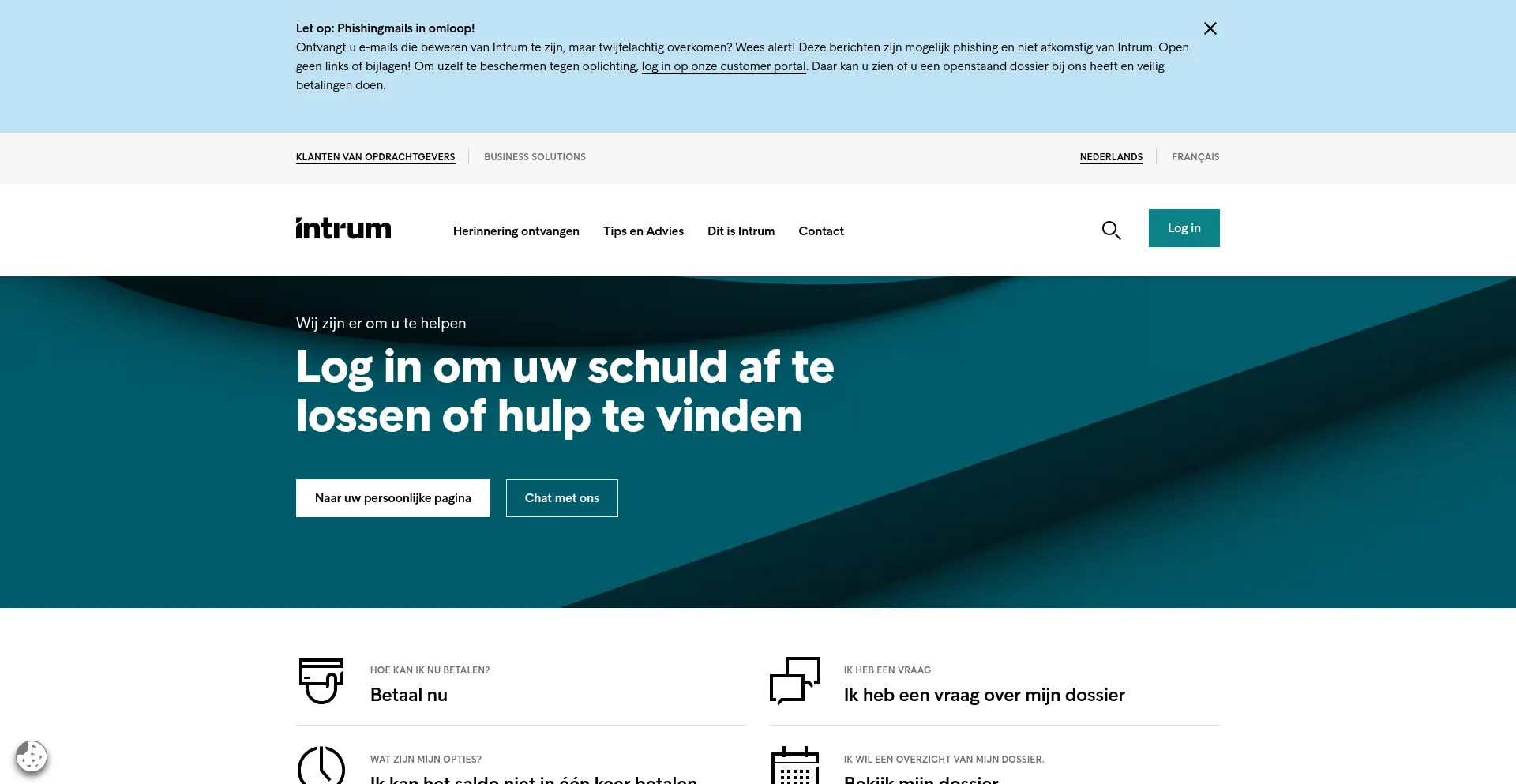 Intrum.be Screenshot