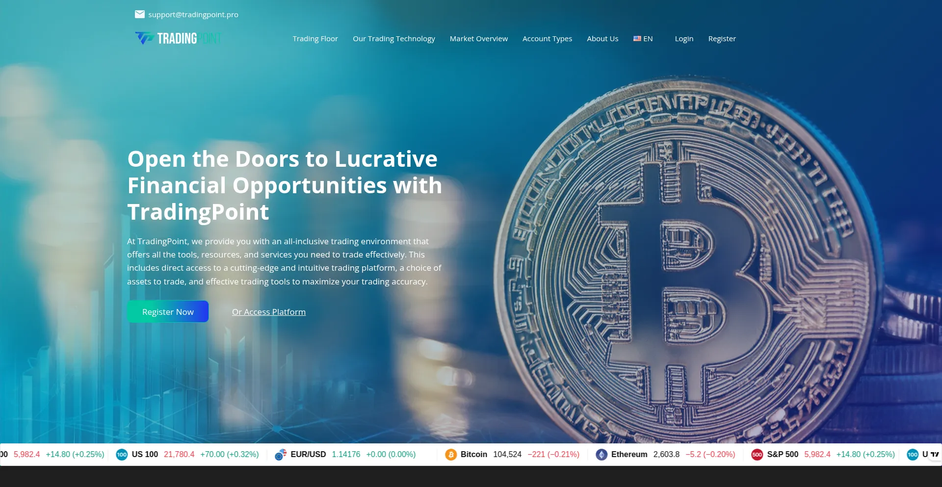Website screenshot of Investtrading.co
