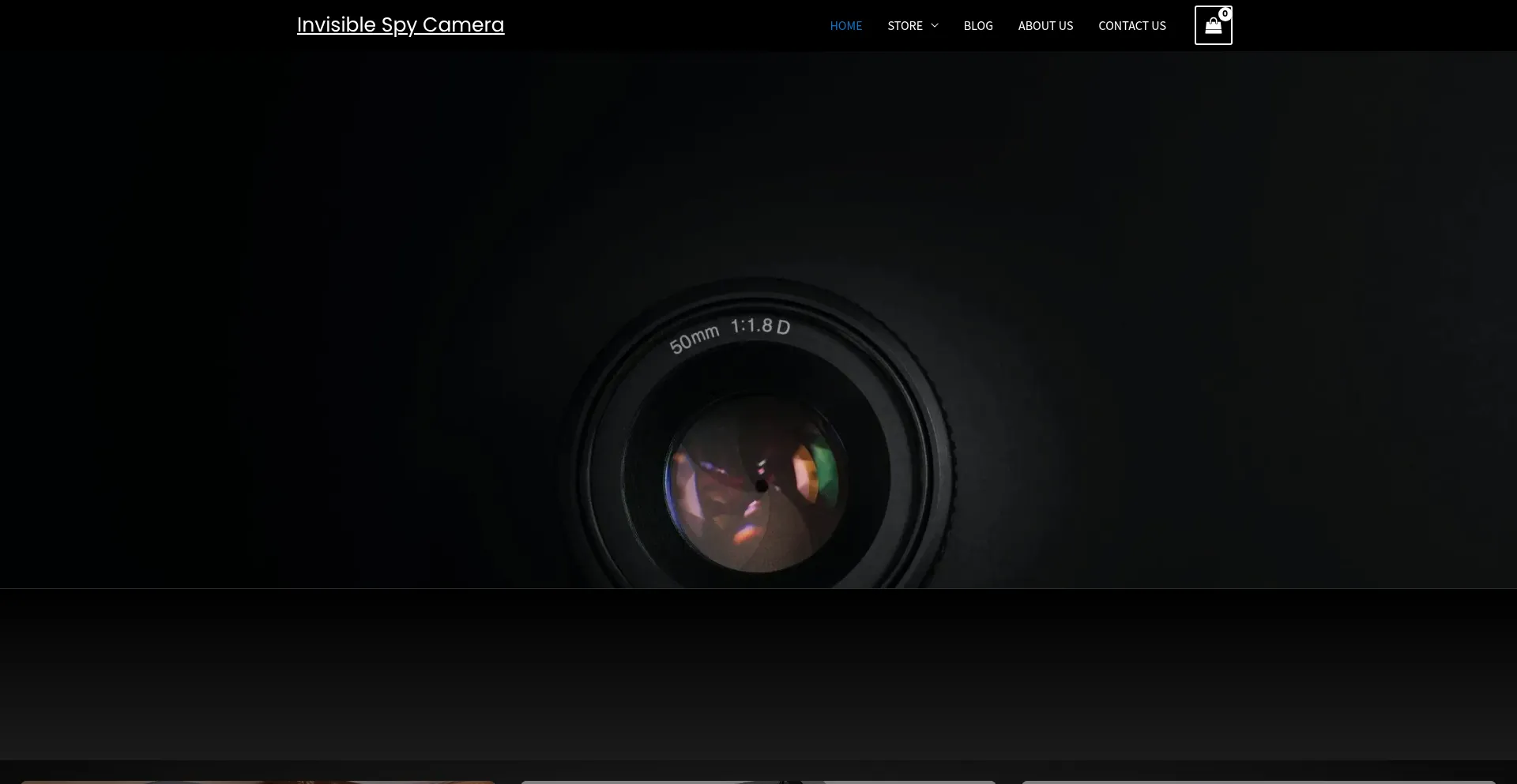 Website screenshot of Invisiblespycamera.com