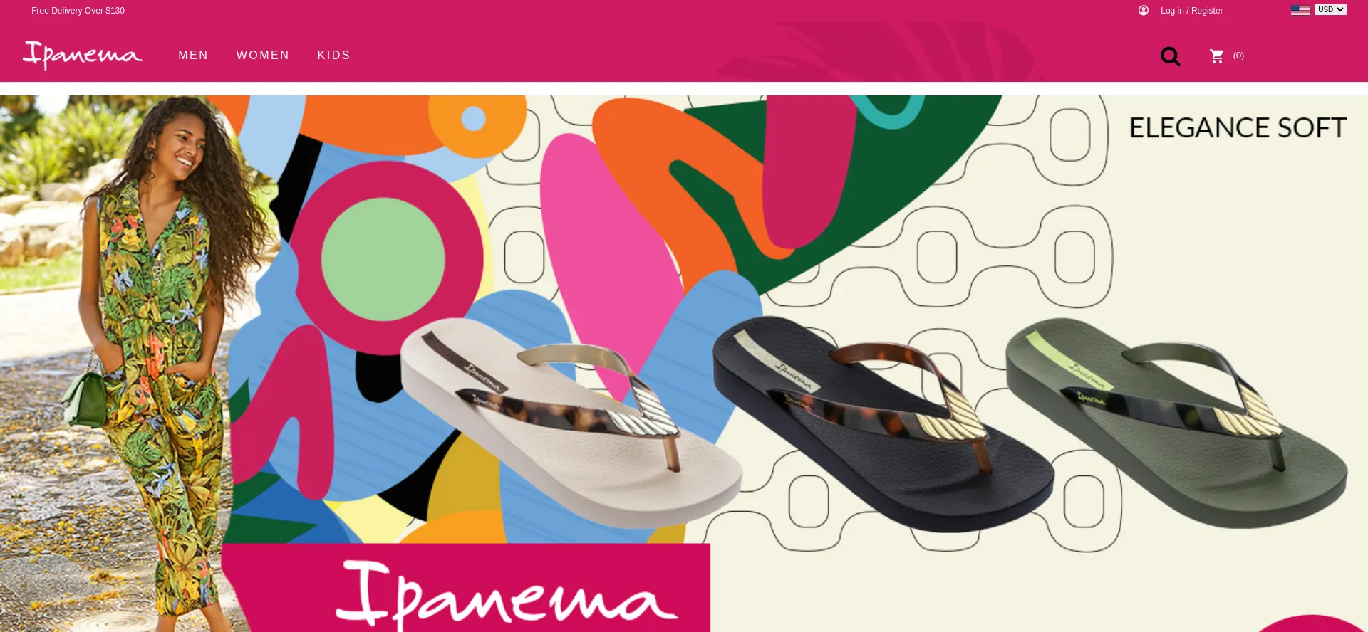 Website screenshot of Ipanemaflipflopusa.com